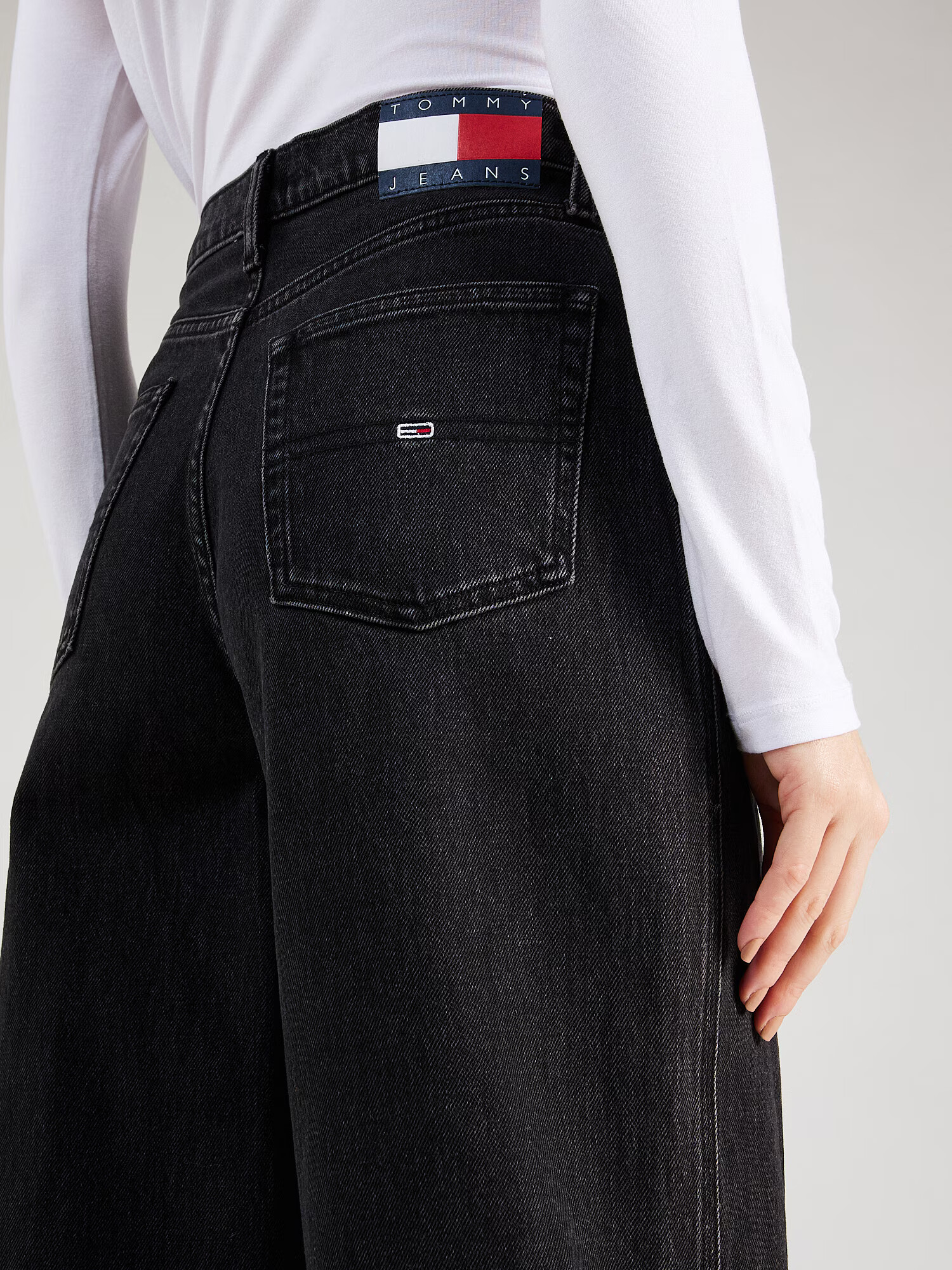 Tommy Jeans Jeans 'CLAIRE' negru denim / alb - Pled.ro