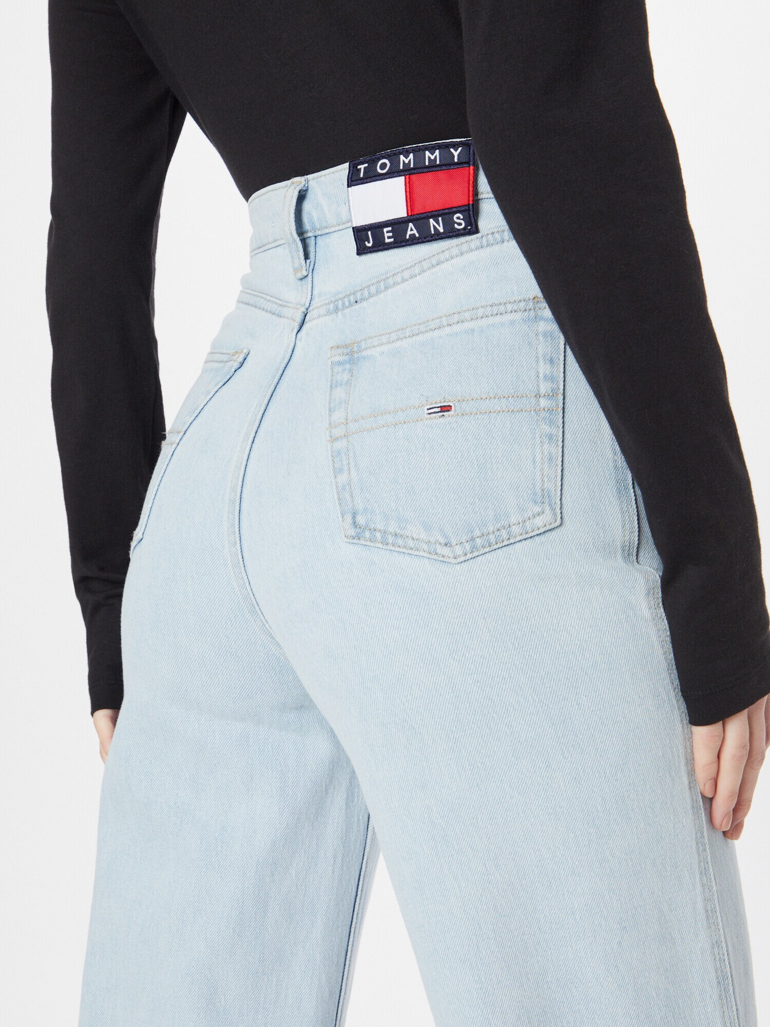 Tommy Jeans Jeans 'CLAIRE' bleumarin / albastru deschis / roșu / alb - Pled.ro