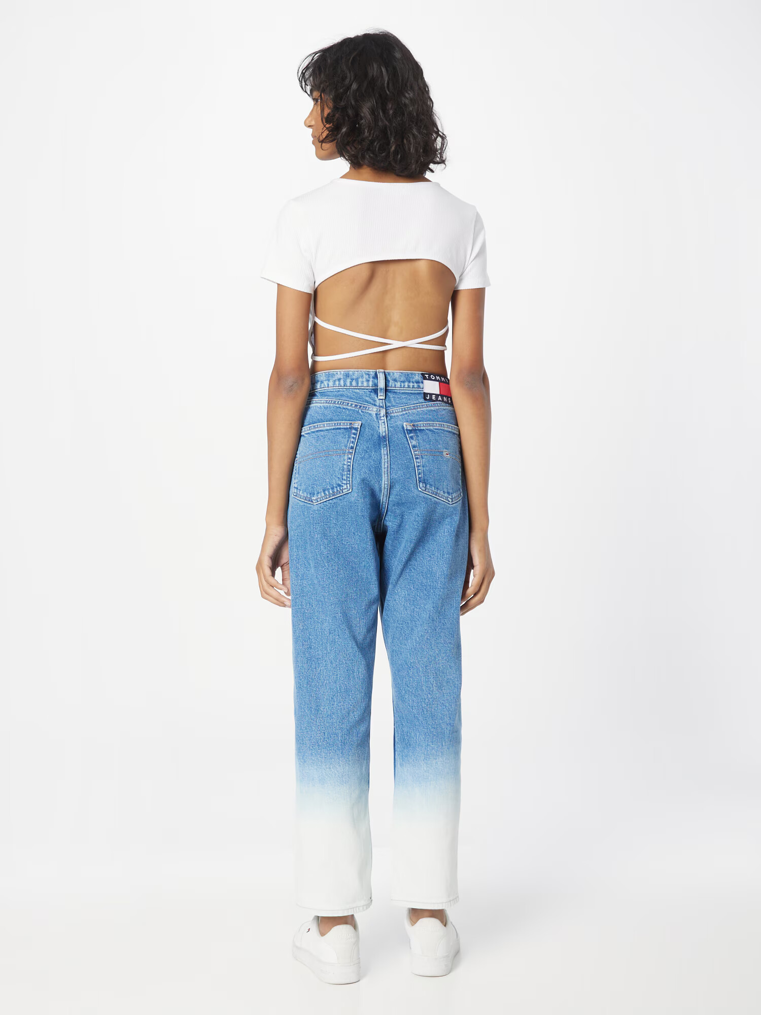 Tommy Jeans Jeans 'HARPER' albastru denim / alb - Pled.ro