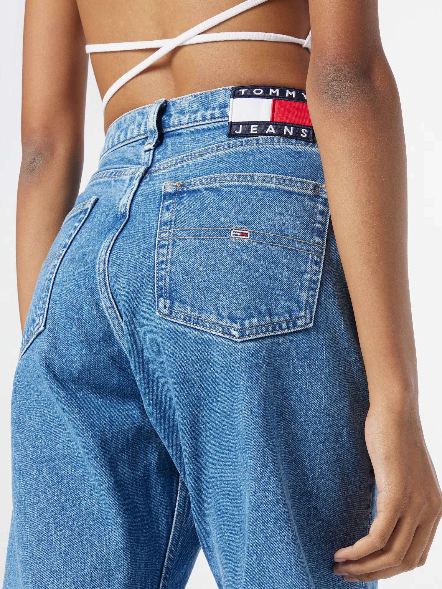 Tommy Jeans Jeans 'HARPER' albastru denim / alb - Pled.ro