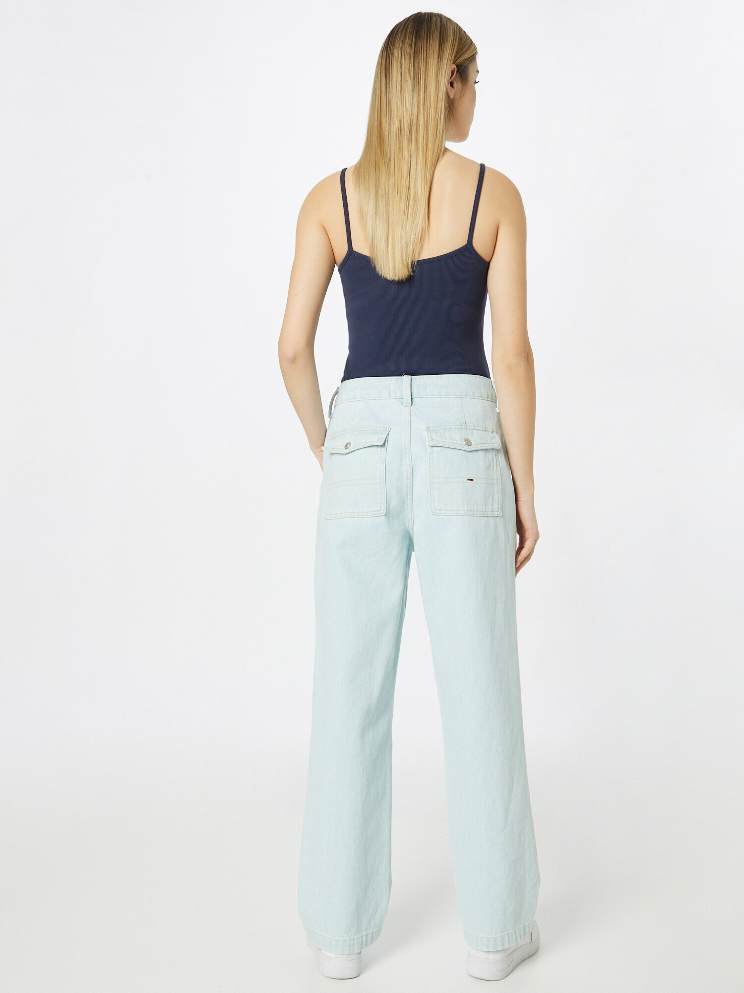 Tommy Jeans Jeans 'Harper' bleumarin / albastru denim / roșu / alb - Pled.ro