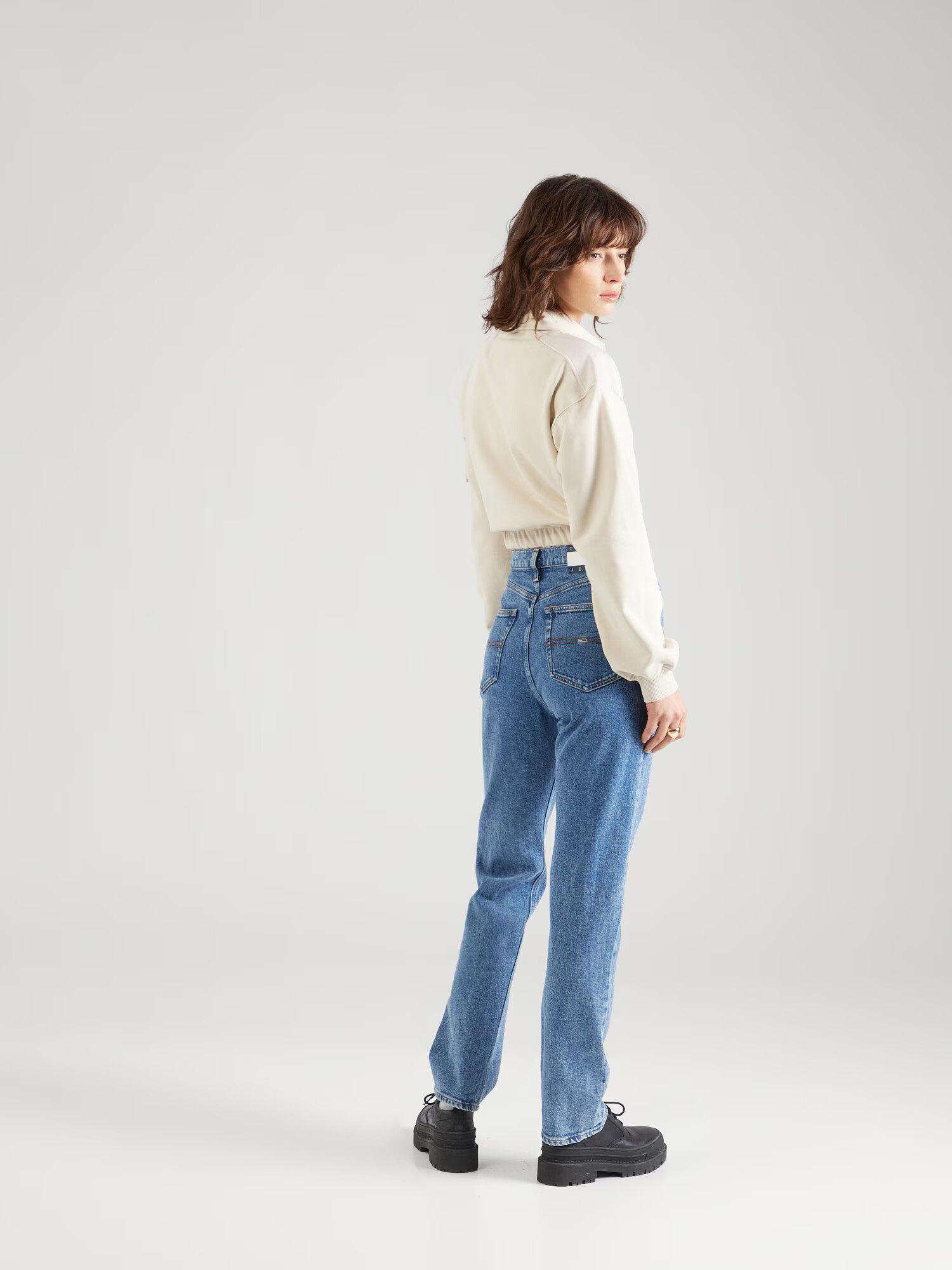 Tommy Jeans Jeans 'JULIE' albastru denim / albastru închis / roșu / alb - Pled.ro