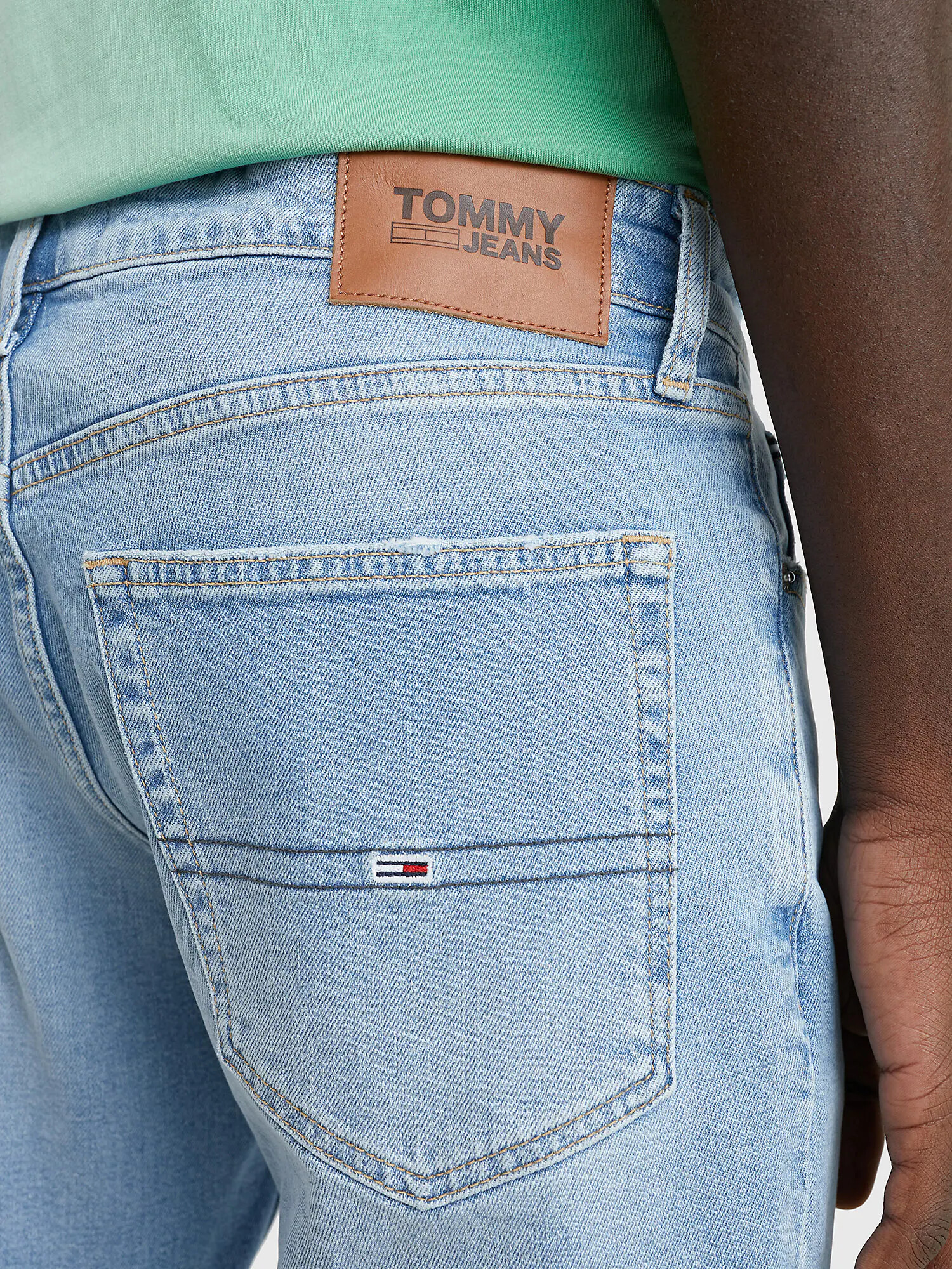 Tommy Jeans Jeans 'Scanton' bleumarin / albastru deschis / roșu / alb - Pled.ro