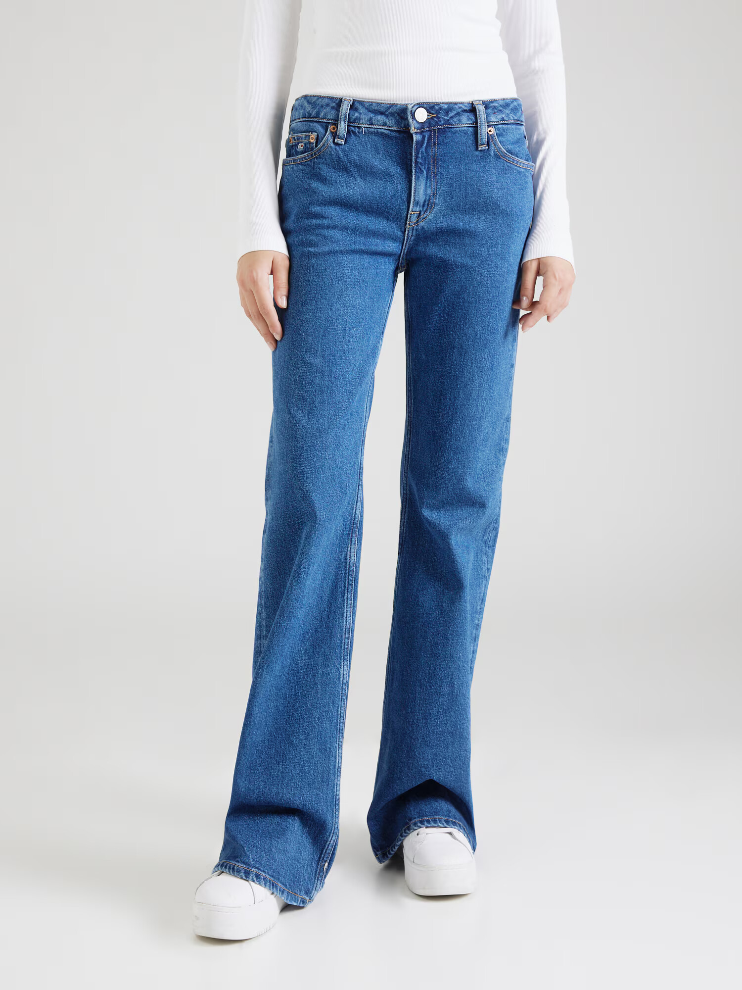 Tommy Jeans Jeans 'Sophie' bleumarin / albastru denim / roșu / alb - Pled.ro