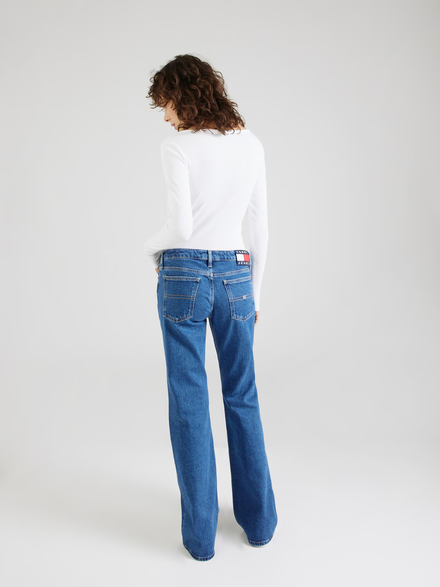 Tommy Jeans Jeans 'Sophie' bleumarin / albastru denim / roșu / alb - Pled.ro