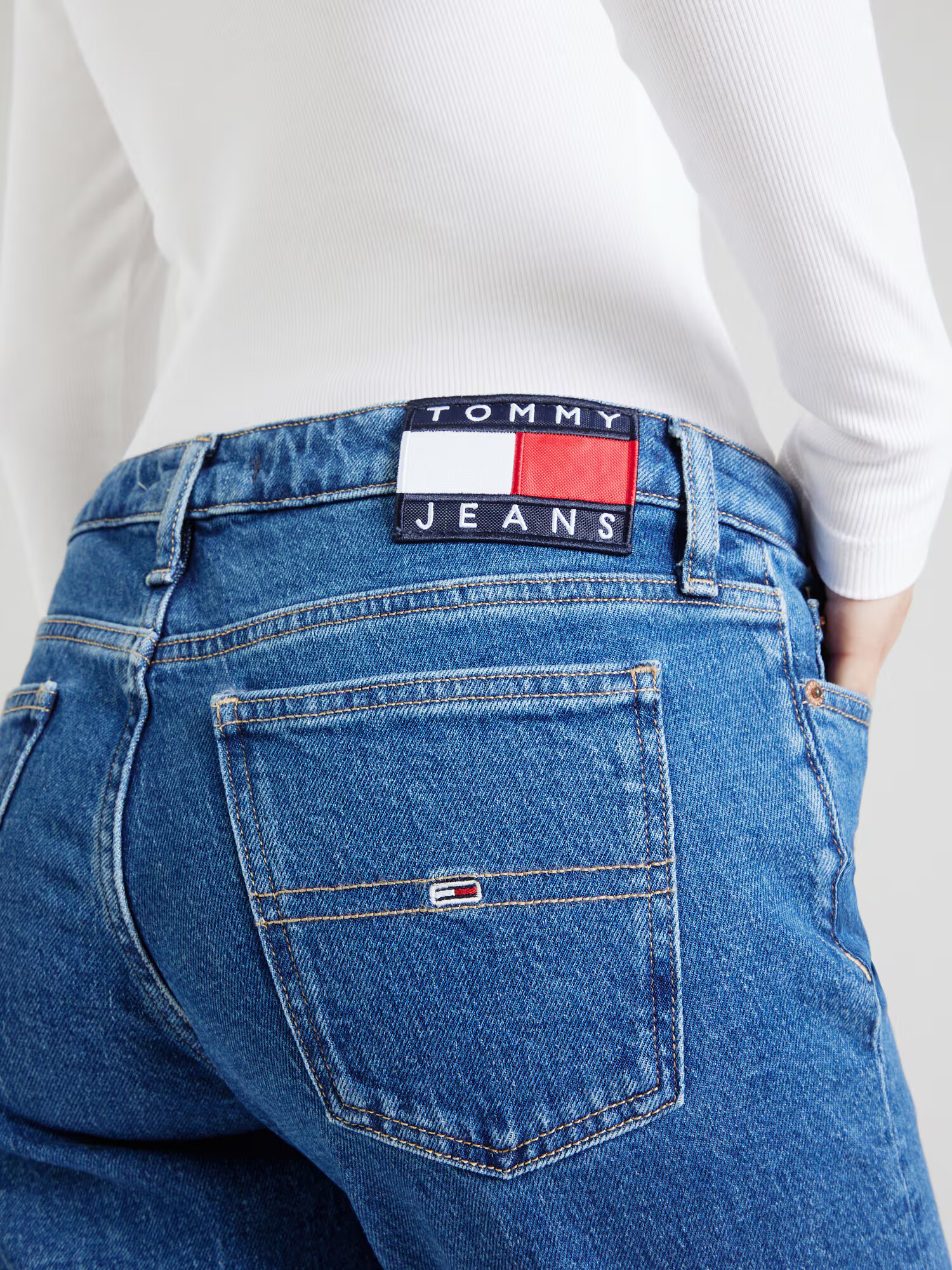 Tommy Jeans Jeans 'Sophie' bleumarin / albastru denim / roșu / alb - Pled.ro