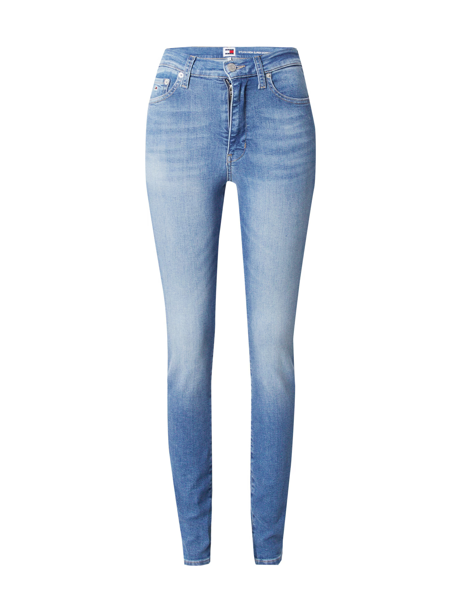 Tommy Jeans Jeans 'SYLVIA' albastru denim / maro deschis - Pled.ro