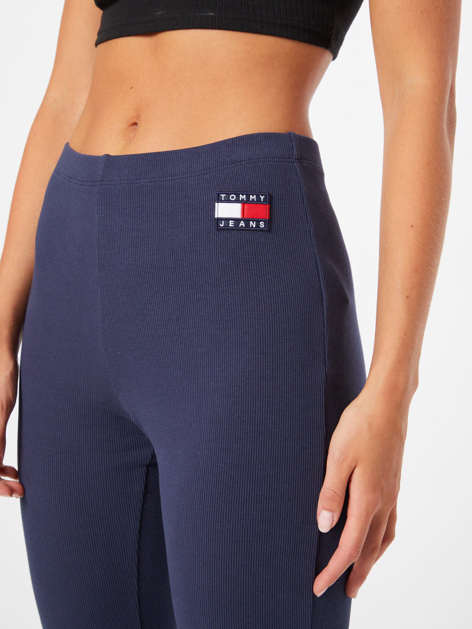 Tommy Jeans Leggings bleumarin / roșu / alb - Pled.ro