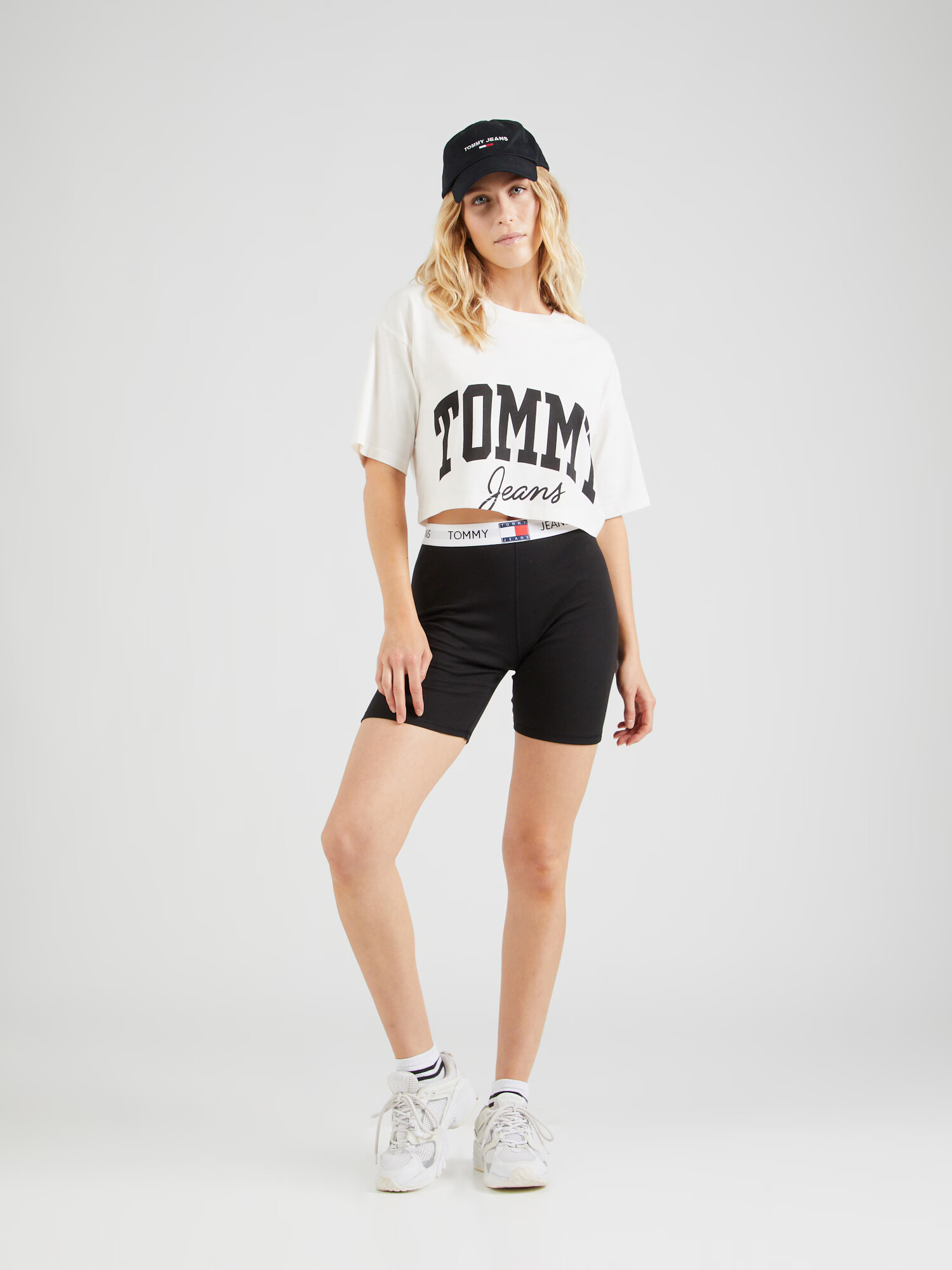 Tommy Jeans Leggings 'CYCLIST' bleumarin / roșu / negru / alb - Pled.ro