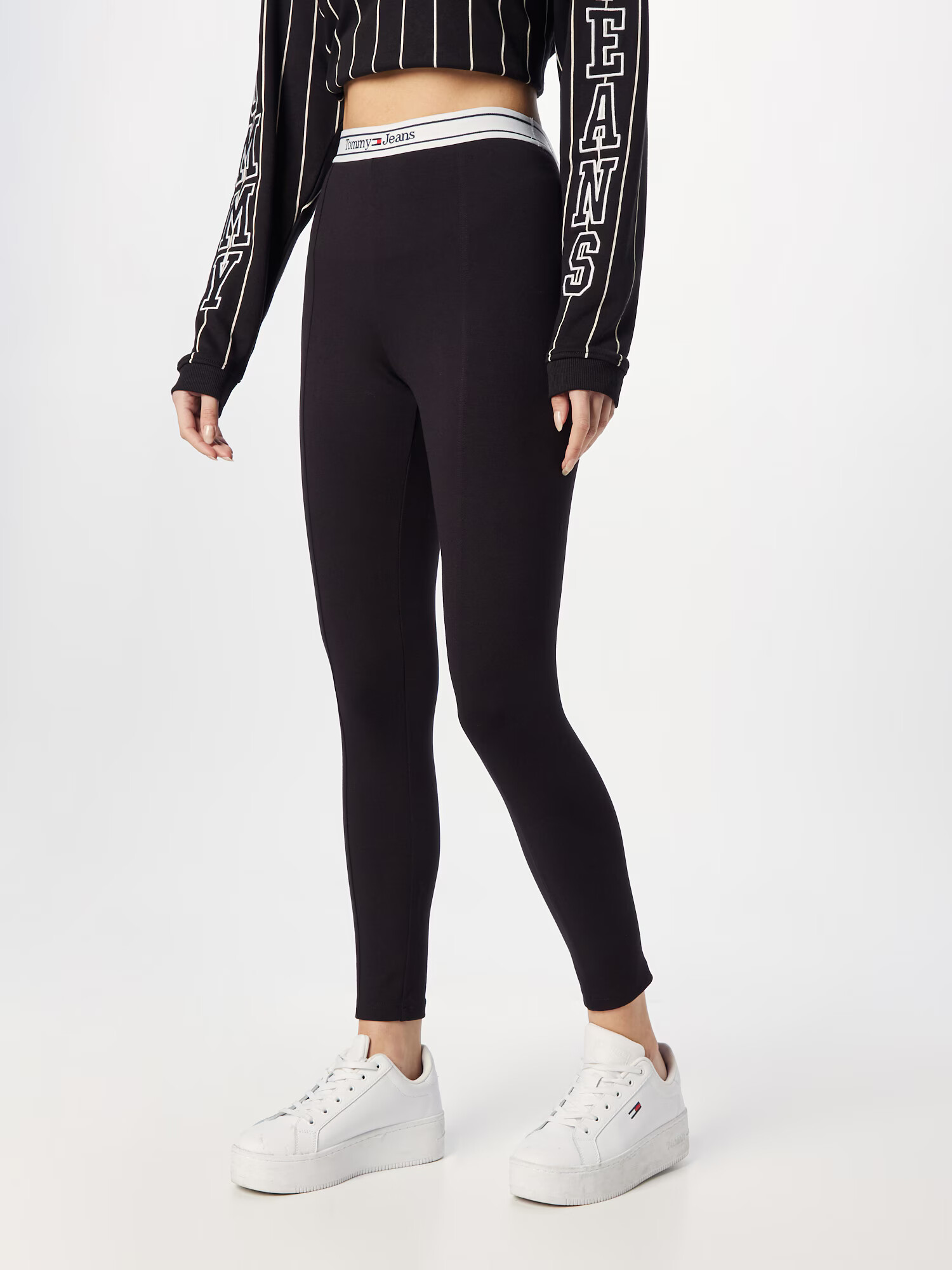 Tommy Jeans Leggings roșu / negru / alb - Pled.ro