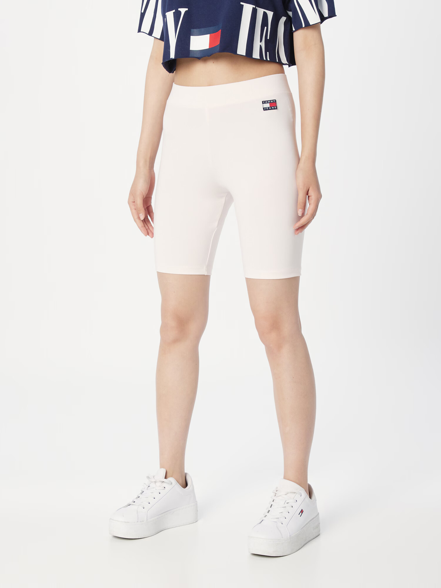 Tommy Jeans Leggings roz pastel - Pled.ro