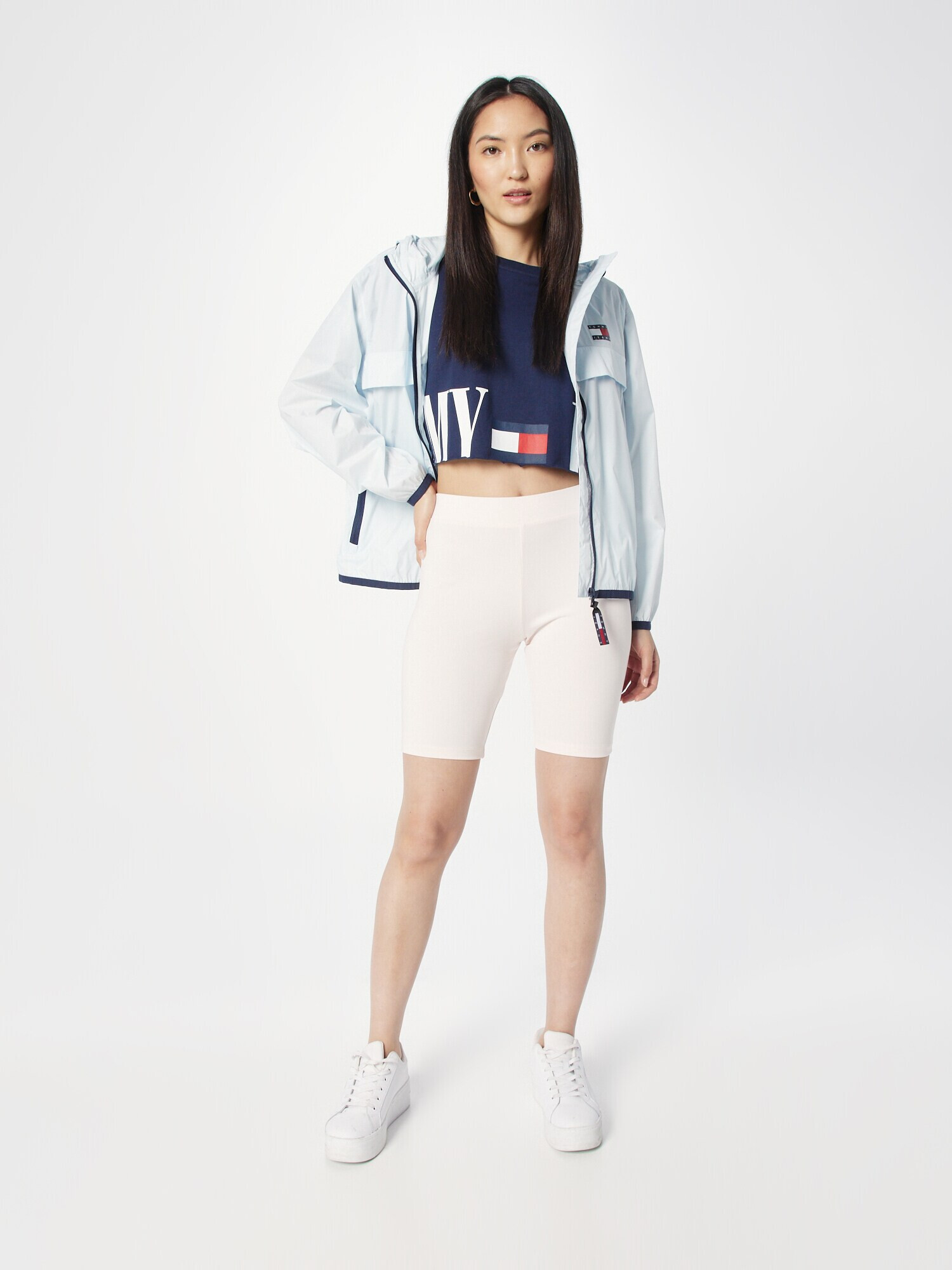 Tommy Jeans Leggings roz pastel - Pled.ro