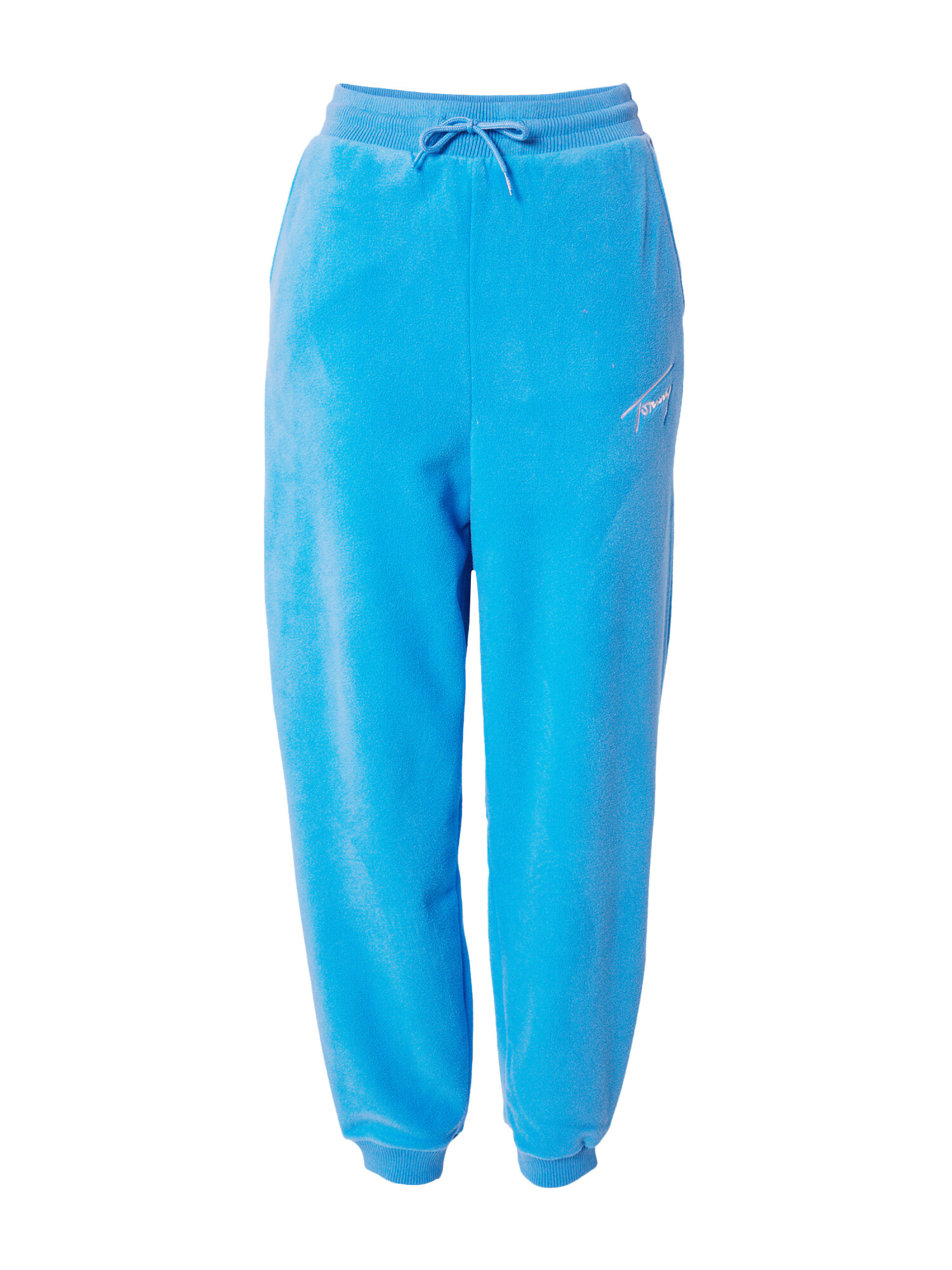 Tommy Jeans Pantaloni albastru aqua / alb - Pled.ro