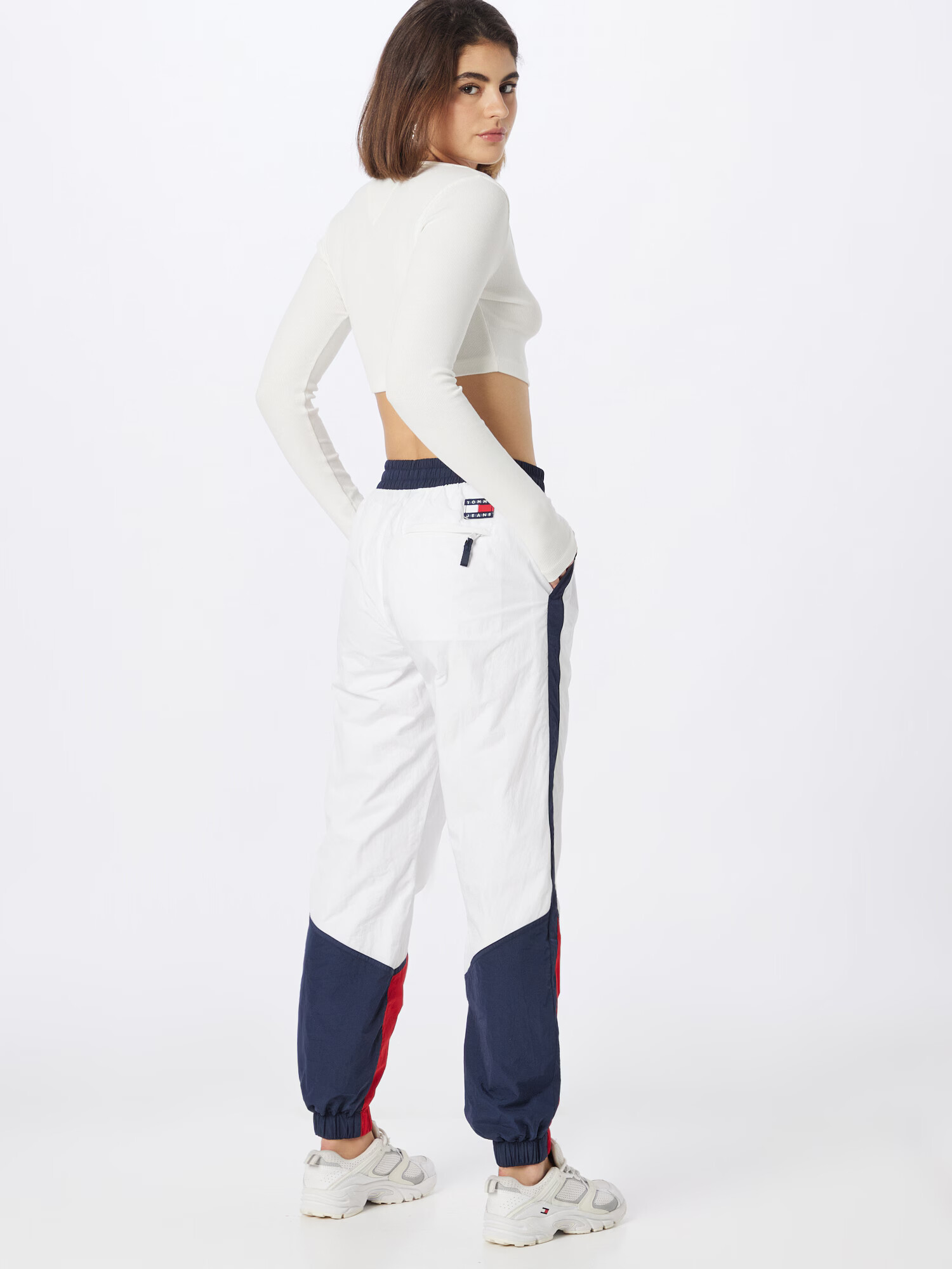 Tommy Jeans Pantaloni albastru marin / galben / roșu / alb - Pled.ro