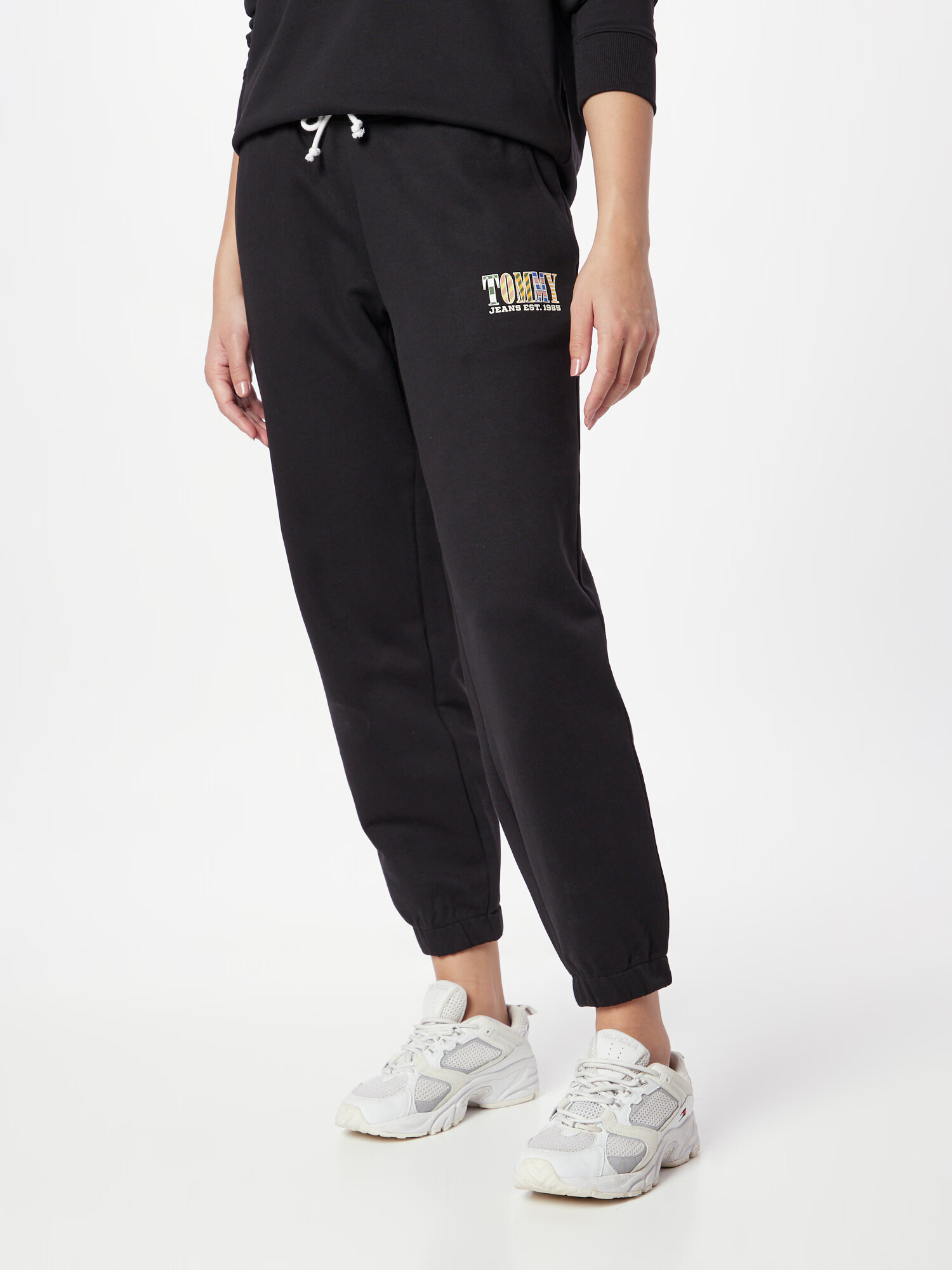 Tommy Jeans Pantaloni albastru / portocaliu / negru / alb murdar - Pled.ro