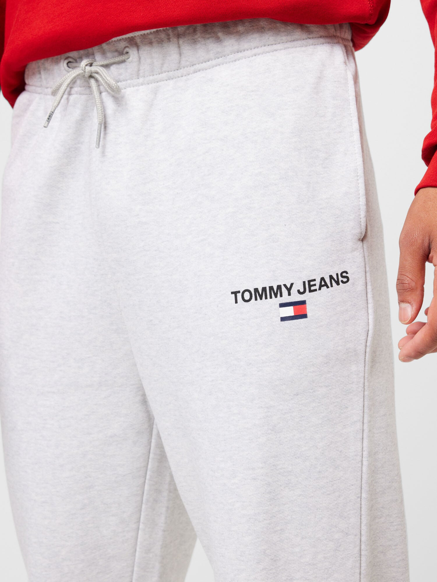 Tommy Jeans Pantaloni bleumarin / gri amestecat / roșu / alb - Pled.ro