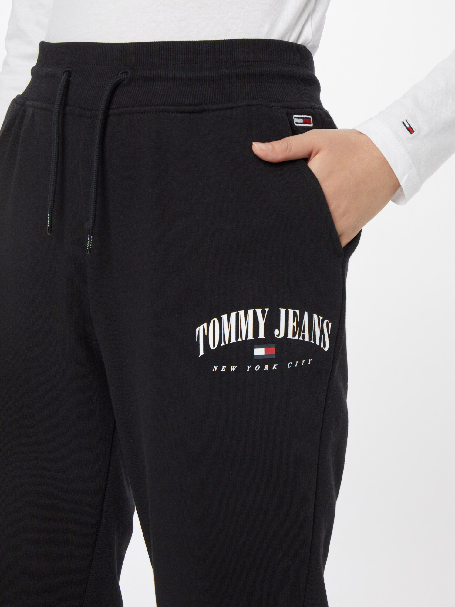 Tommy Jeans Pantaloni 'Lala' bleumarin / roșu / negru / alb - Pled.ro