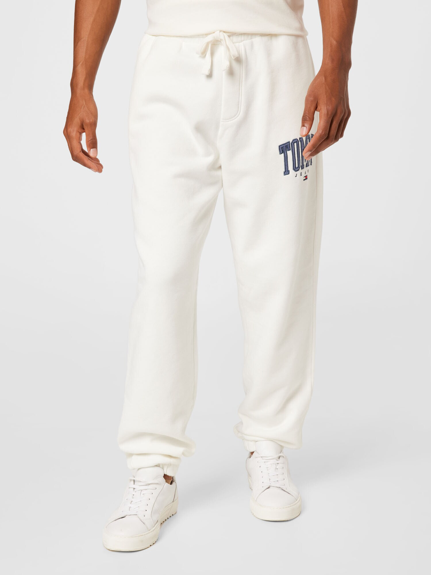 Tommy Jeans Pantaloni crem / albastru porumbel / roșu / alb - Pled.ro