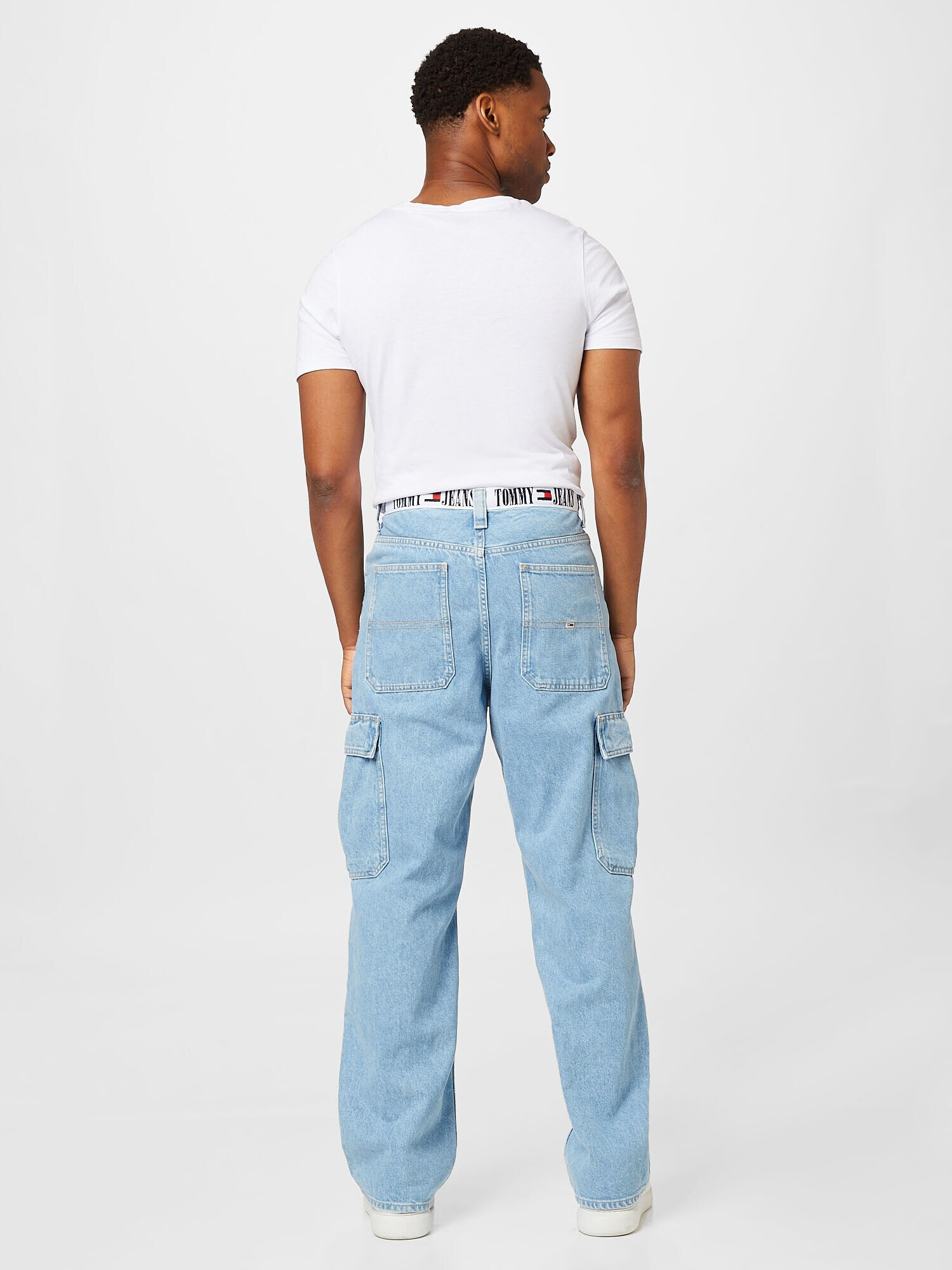 Tommy Jeans Pantaloni eleganți 'AIDEN' albastru denim / roși aprins / negru / alb - Pled.ro