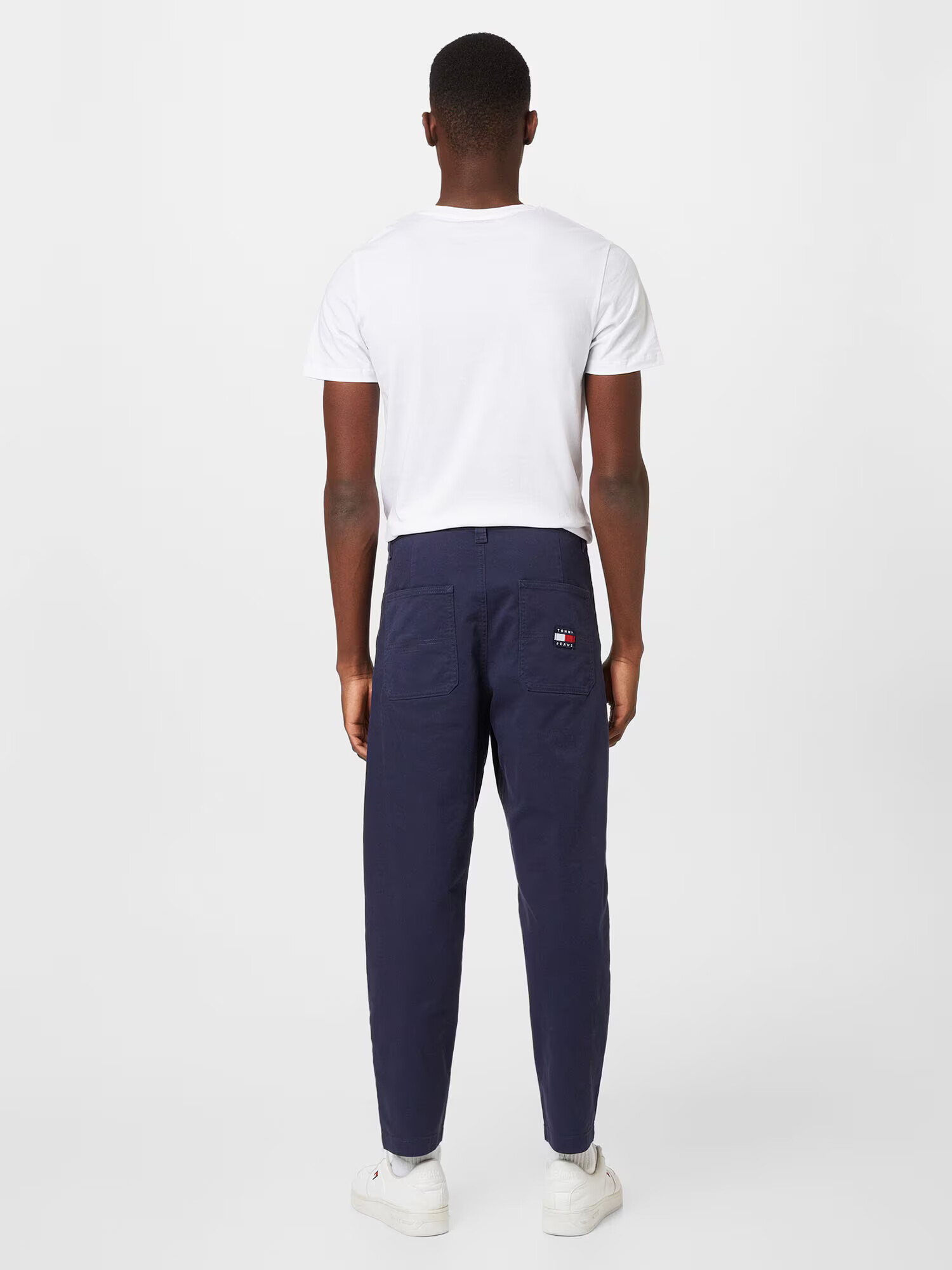 Tommy Jeans Pantaloni eleganți albastru închis / roșu / alb - Pled.ro