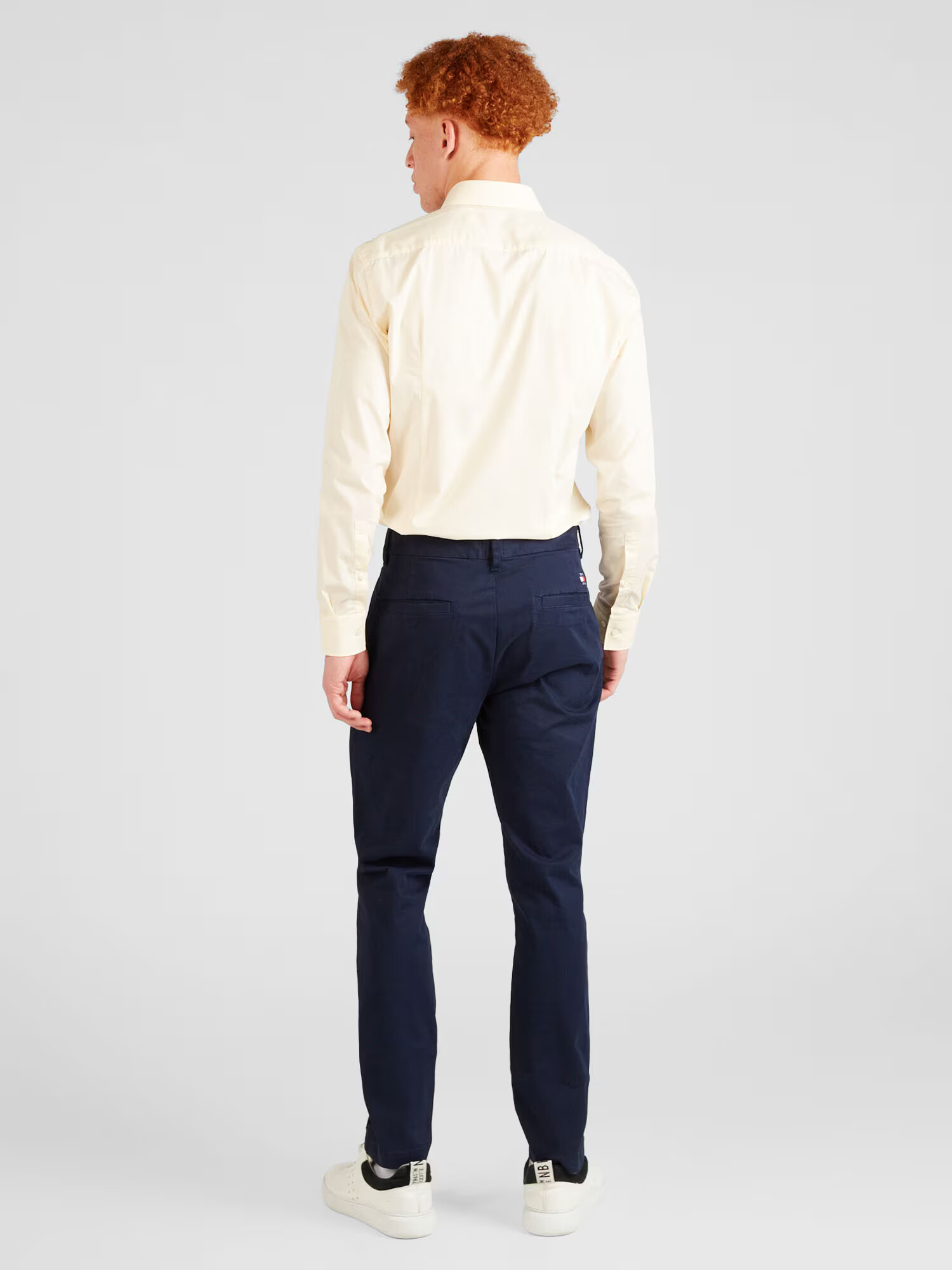 Tommy Jeans Pantaloni eleganți 'AUSTIN' bleumarin / roșu / alb - Pled.ro