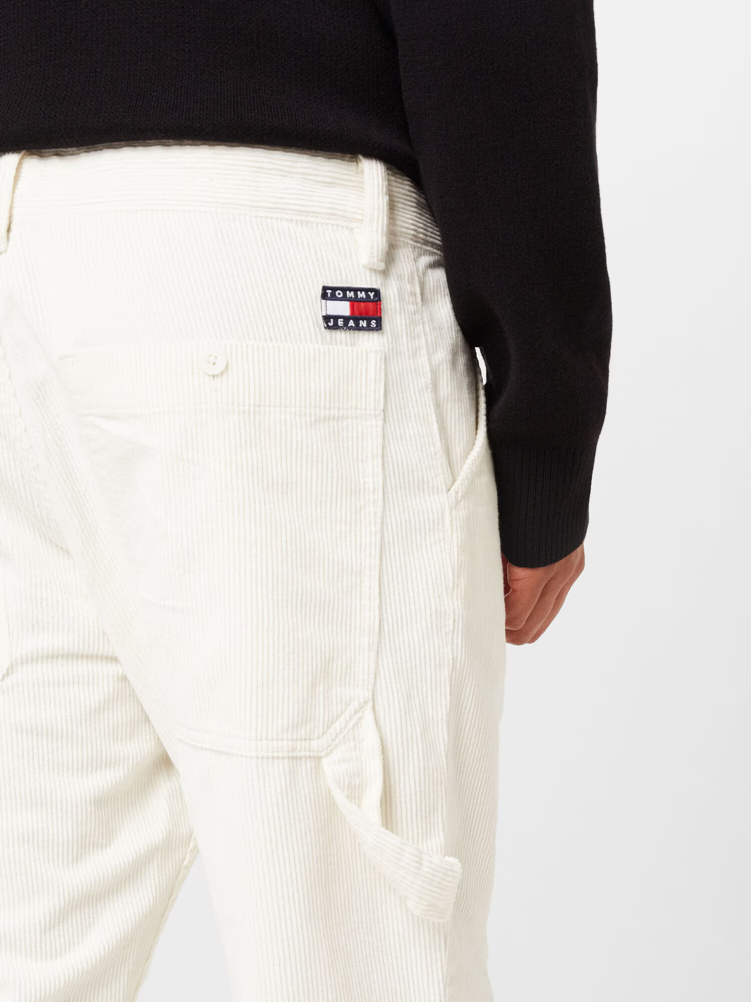 Tommy Jeans Pantaloni 'ETHAN' bleumarin / roșu intens / alb natural - Pled.ro