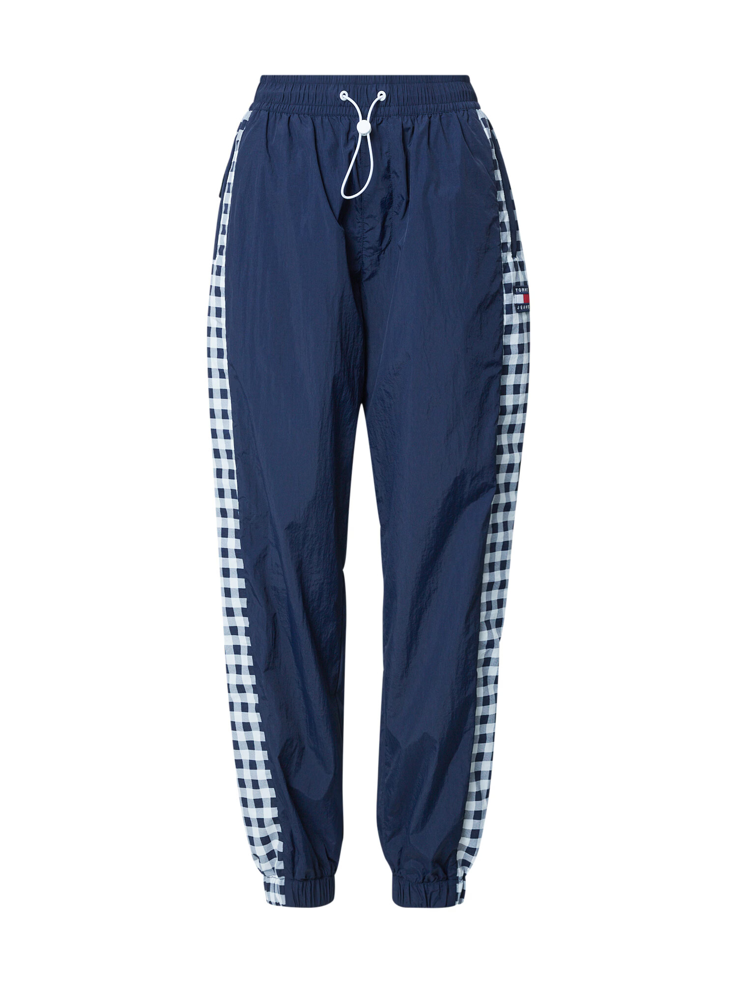 Tommy Jeans Pantaloni 'Gingham' bleumarin / roșu / alb - Pled.ro