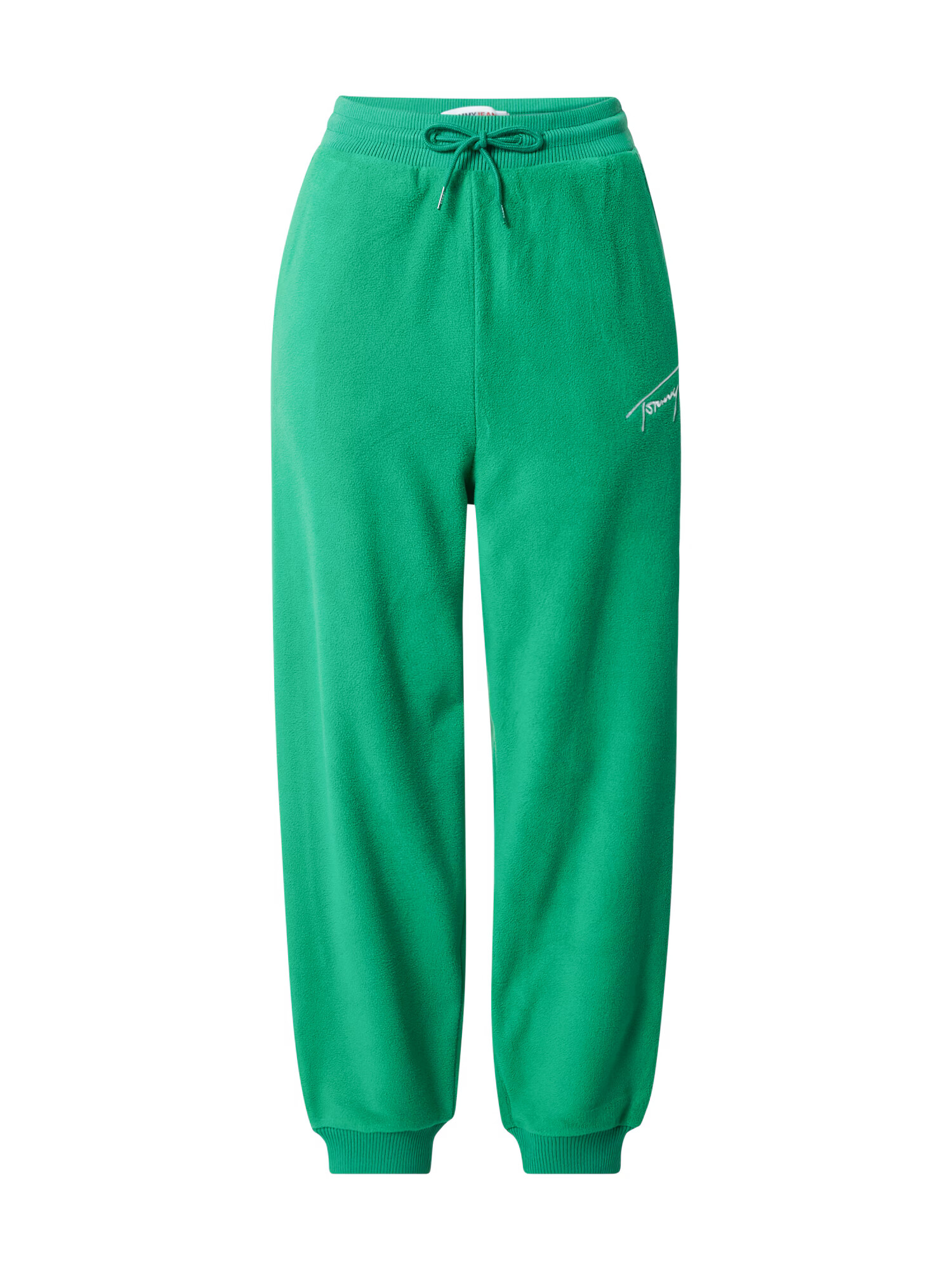 Tommy Jeans Pantaloni verde / alb - Pled.ro