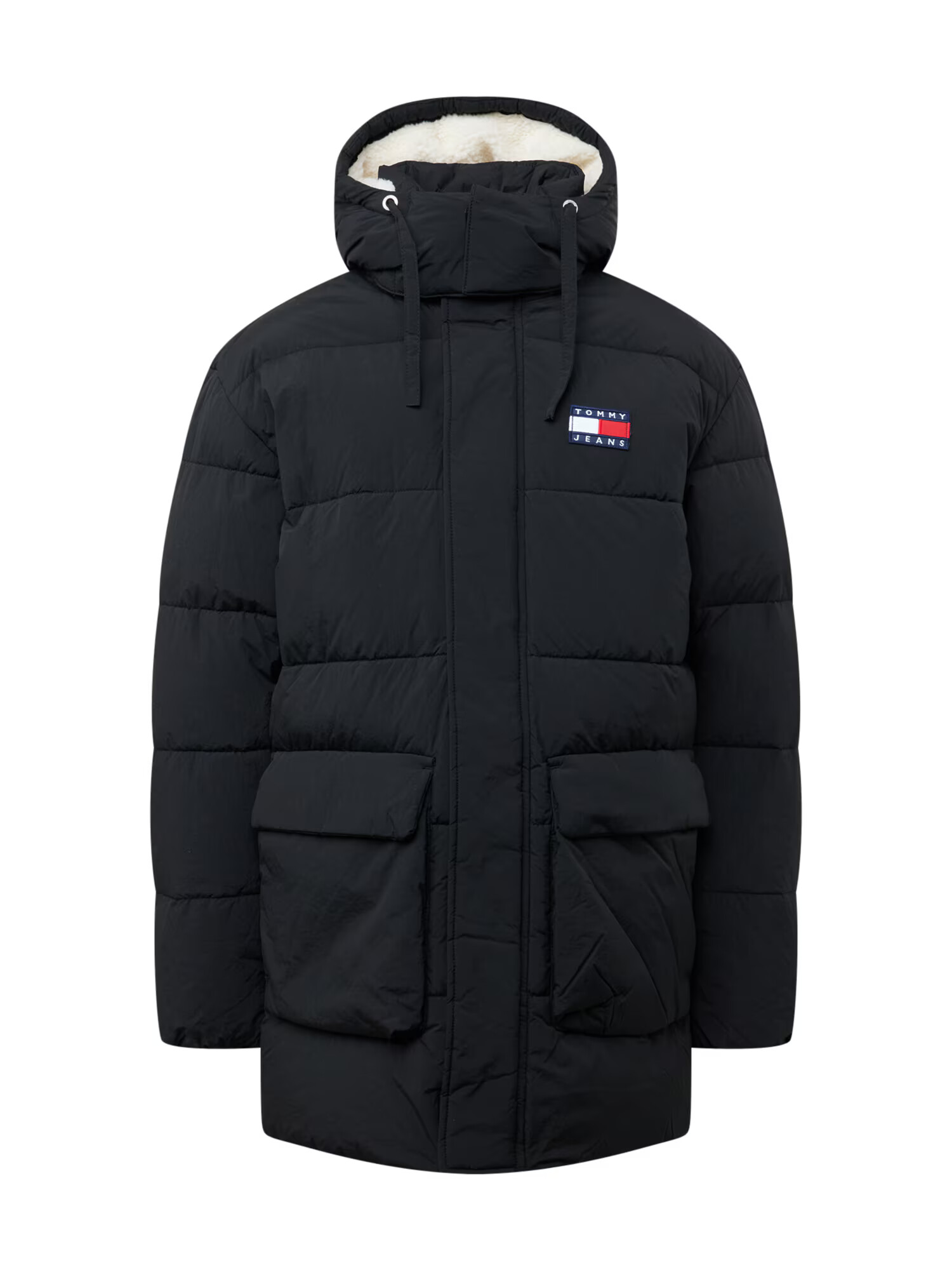 Tommy Jeans Parka de primăvară-toamnă bleumarin / roșu / negru / alb - Pled.ro