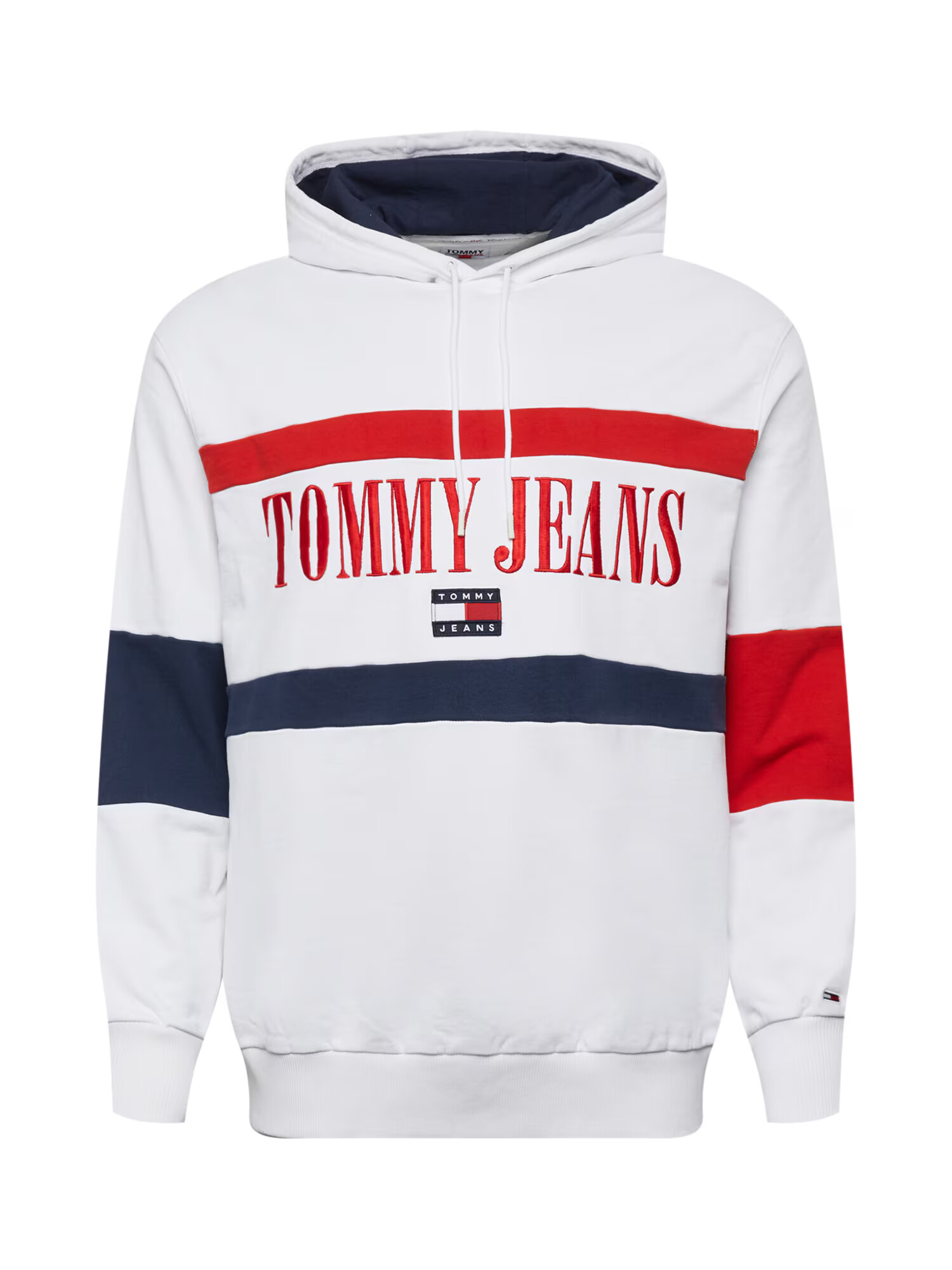 Tommy Jeans Plus Bluză de molton bleumarin / roșu / alb - Pled.ro