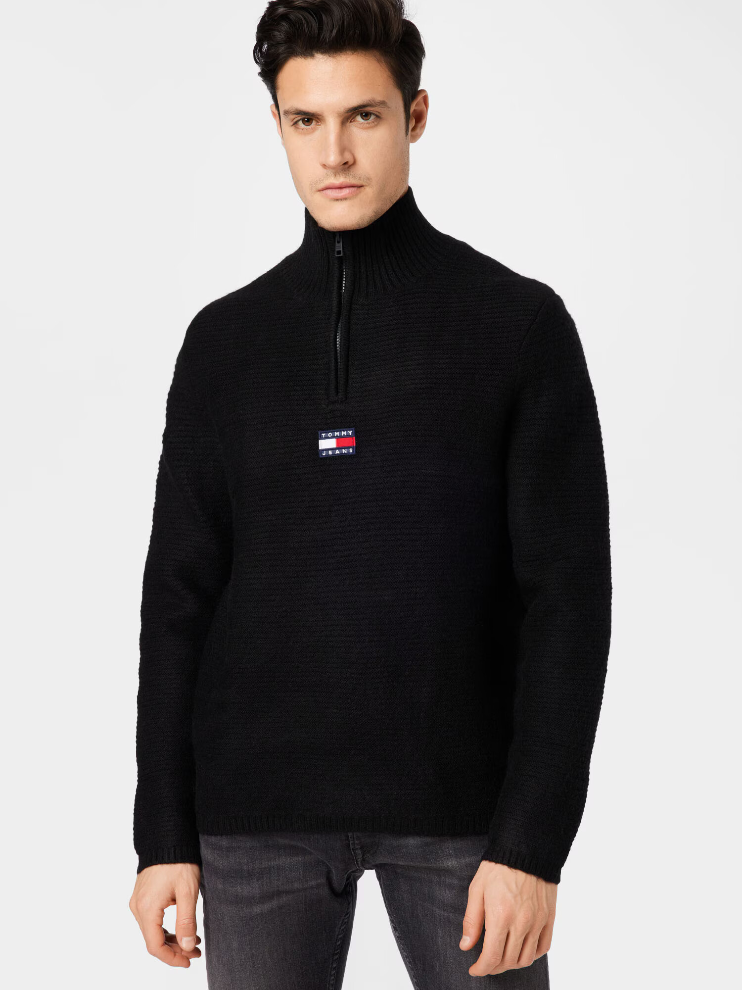 Tommy Jeans Pulover albastru închis / roșu / negru / alb - Pled.ro