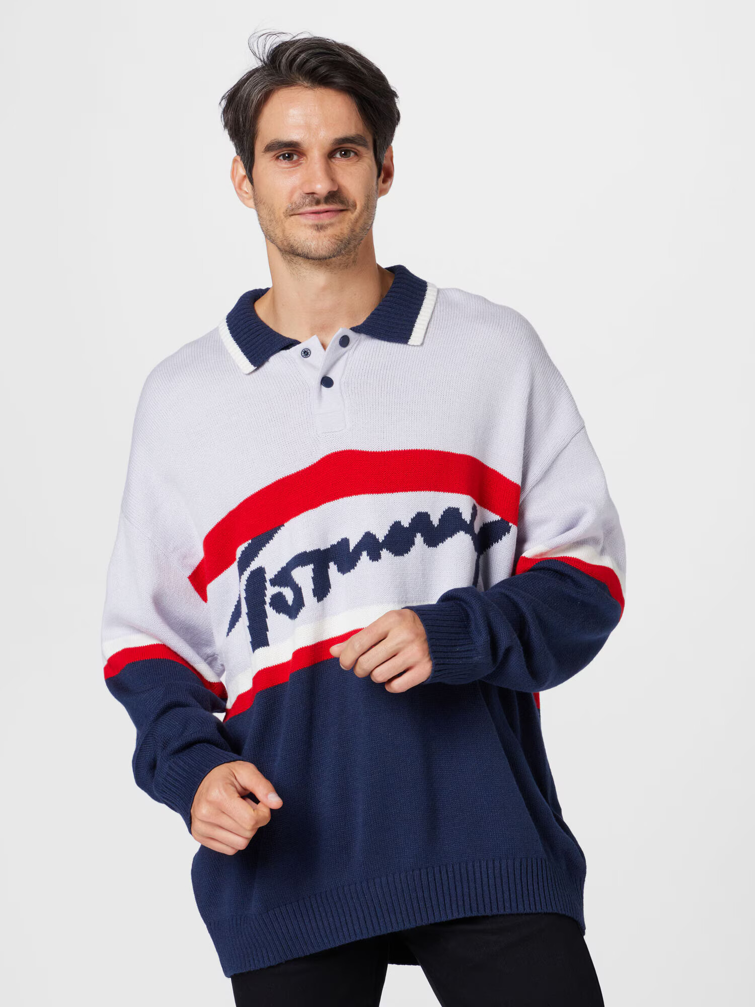 Tommy Jeans Pulover 'Heritage' bleumarin / roșu / alb - Pled.ro