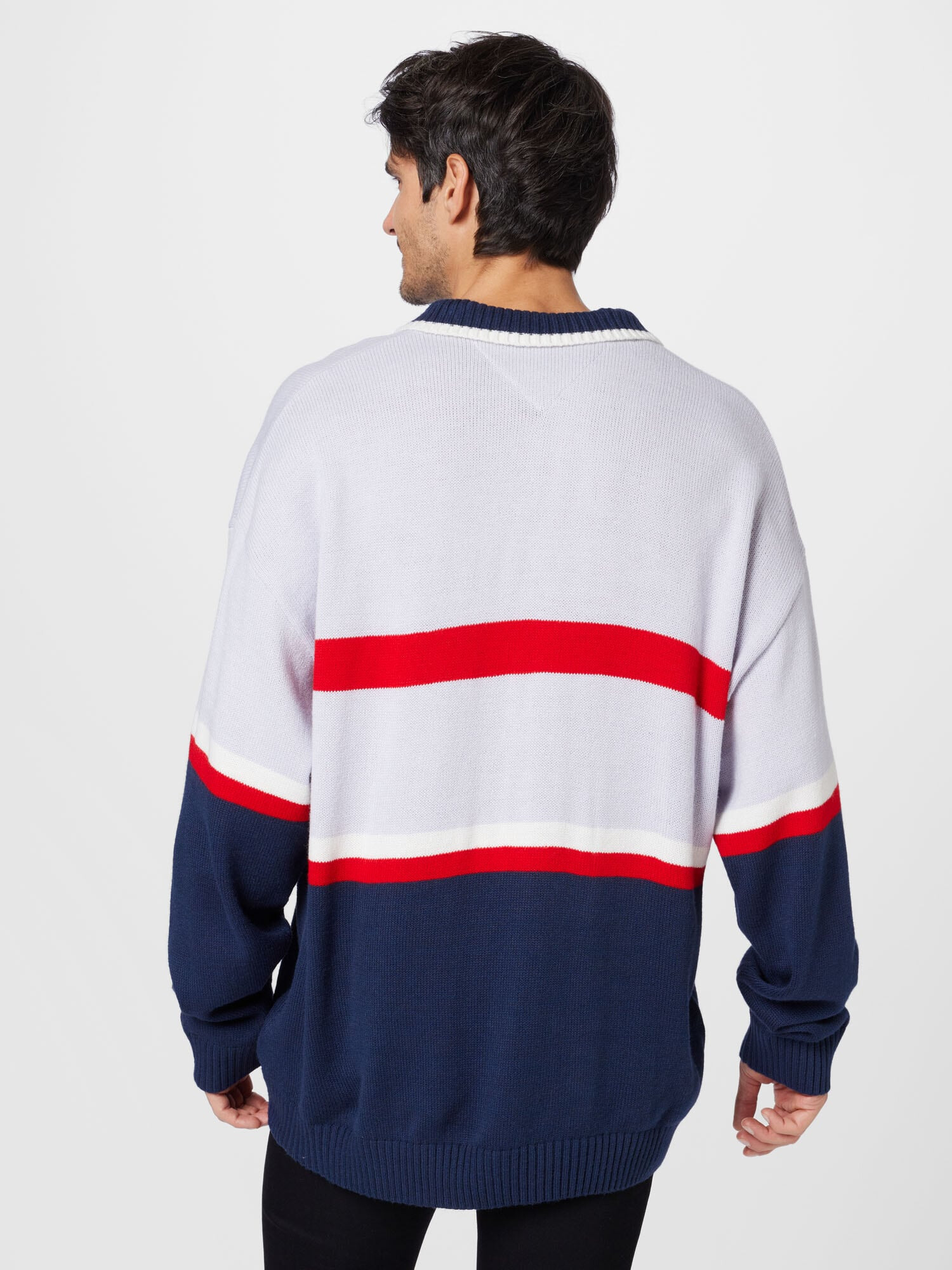 Tommy Jeans Pulover 'Heritage' bleumarin / roșu / alb - Pled.ro