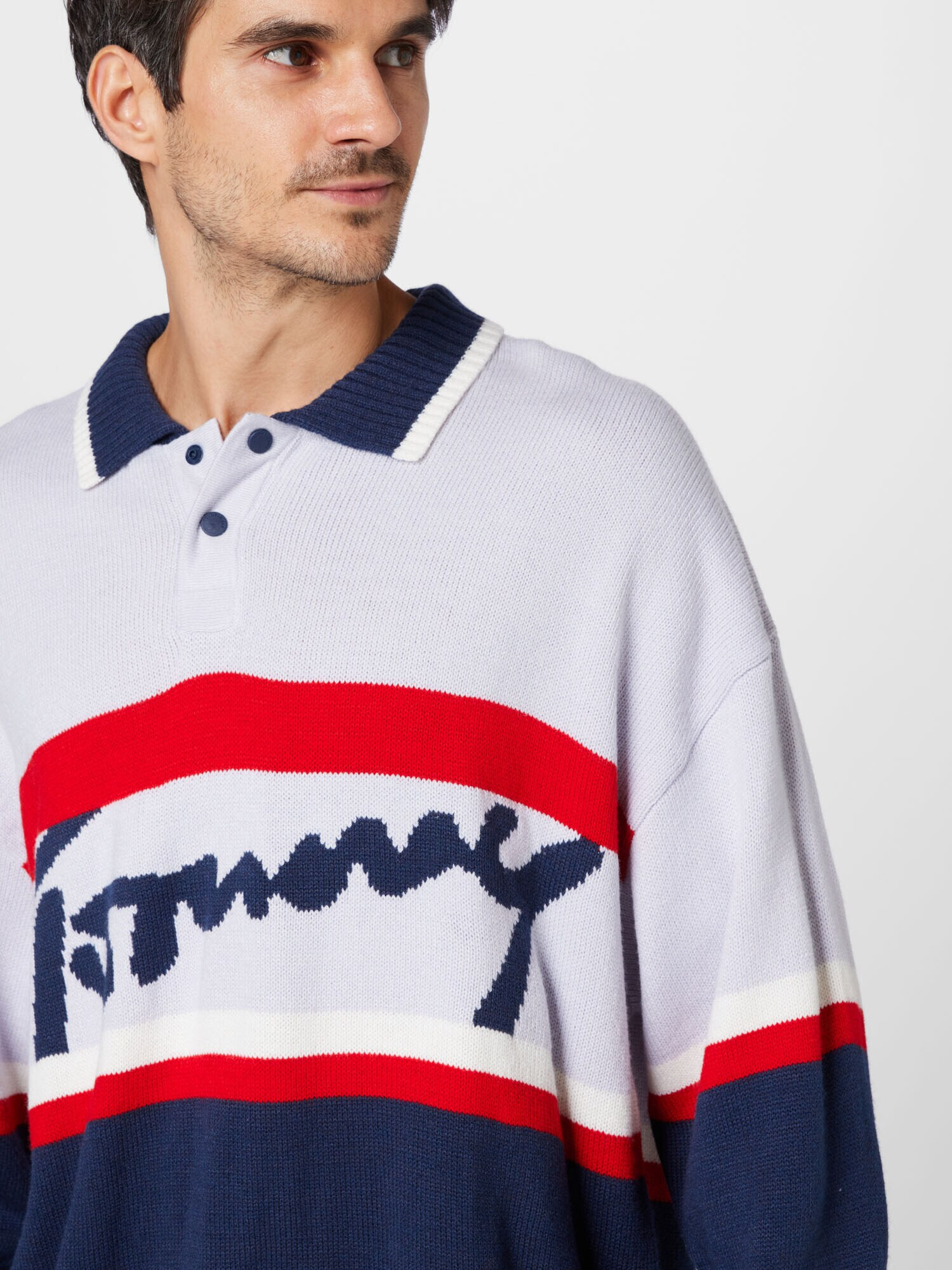 Tommy Jeans Pulover 'Heritage' bleumarin / roșu / alb - Pled.ro