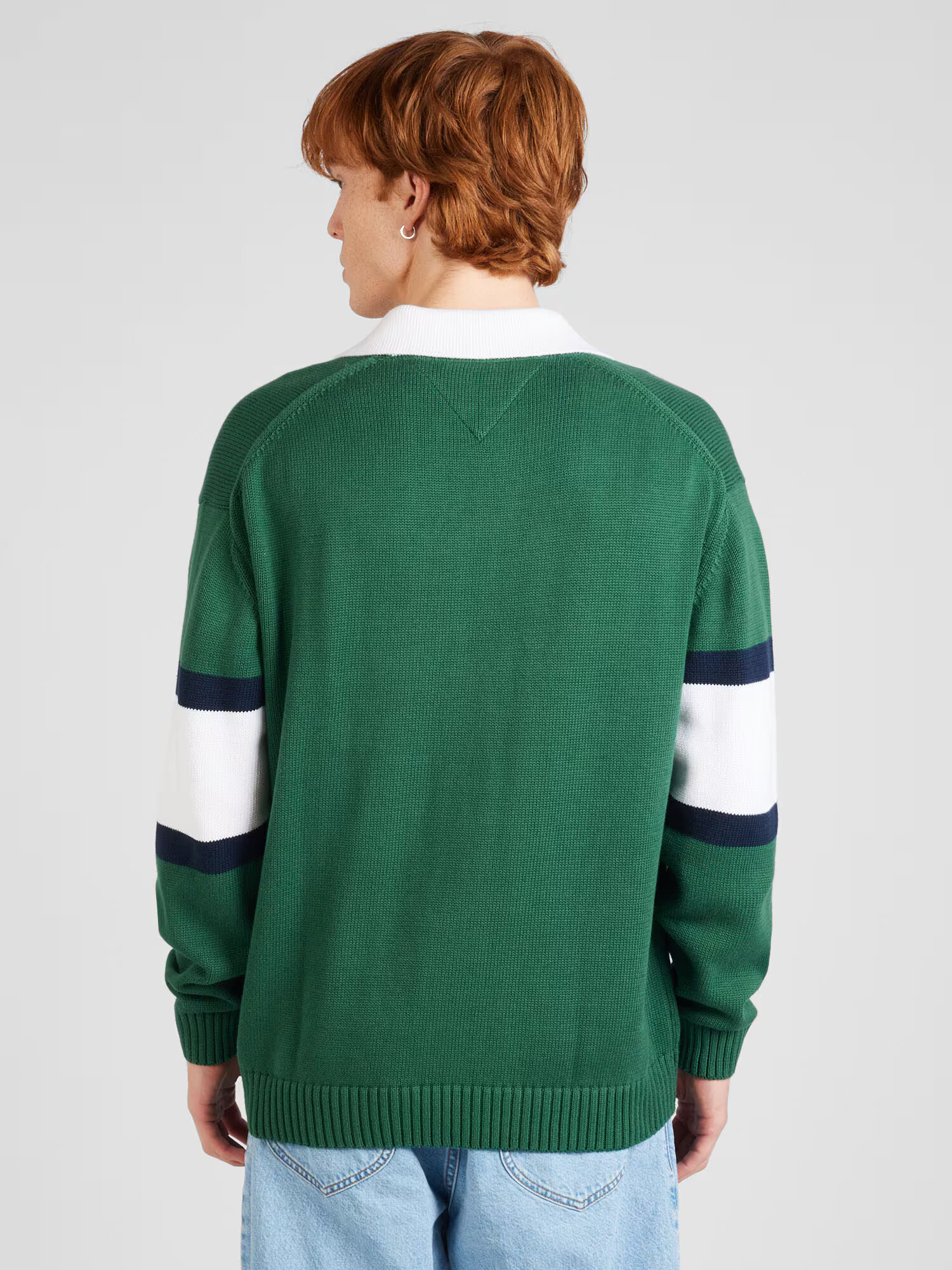 Tommy Jeans Pulover bleumarin / verde / roșu / alb - Pled.ro