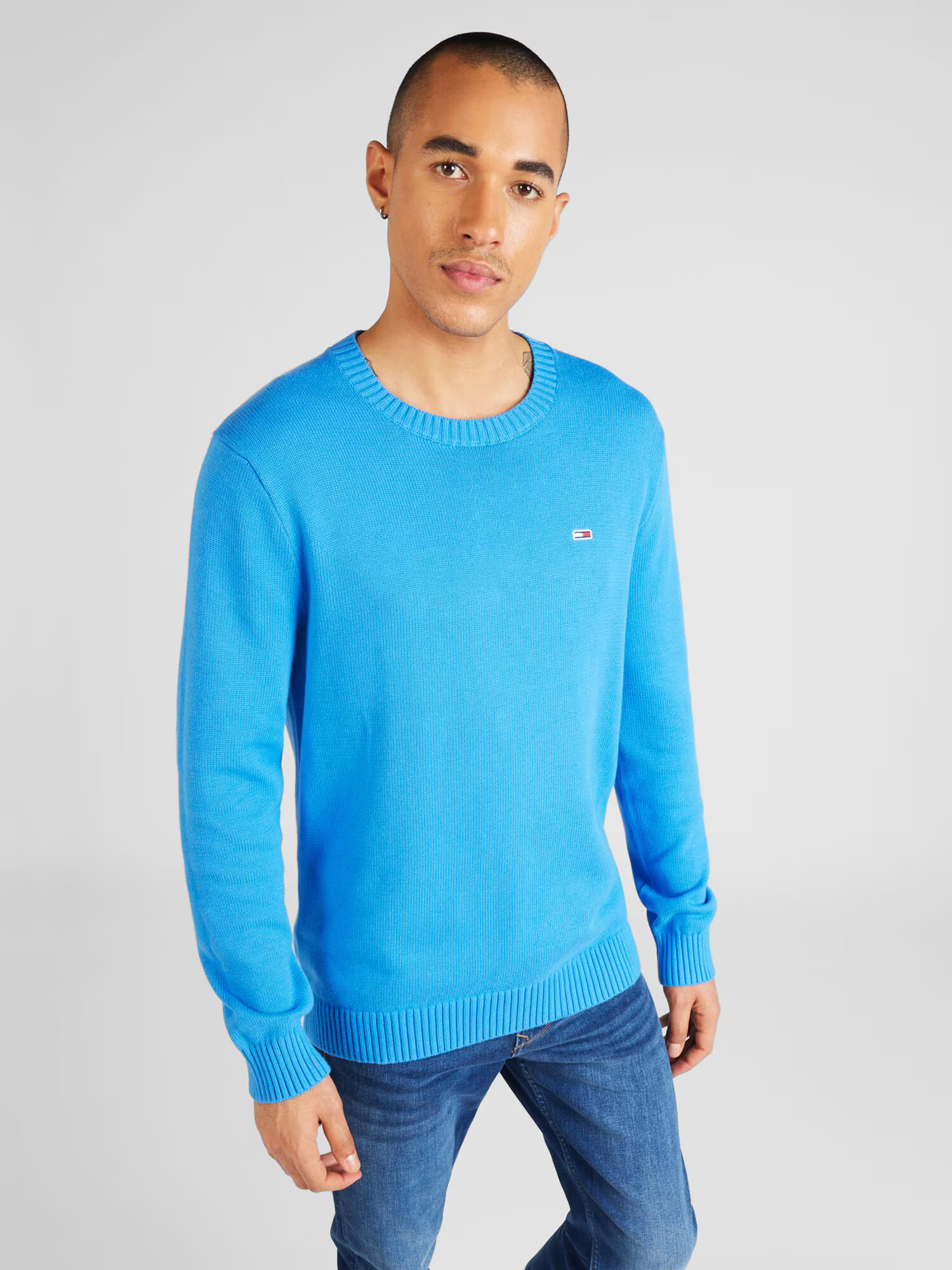 Tommy Jeans Pulover 'ESSENTIALS' albastru aqua - Pled.ro