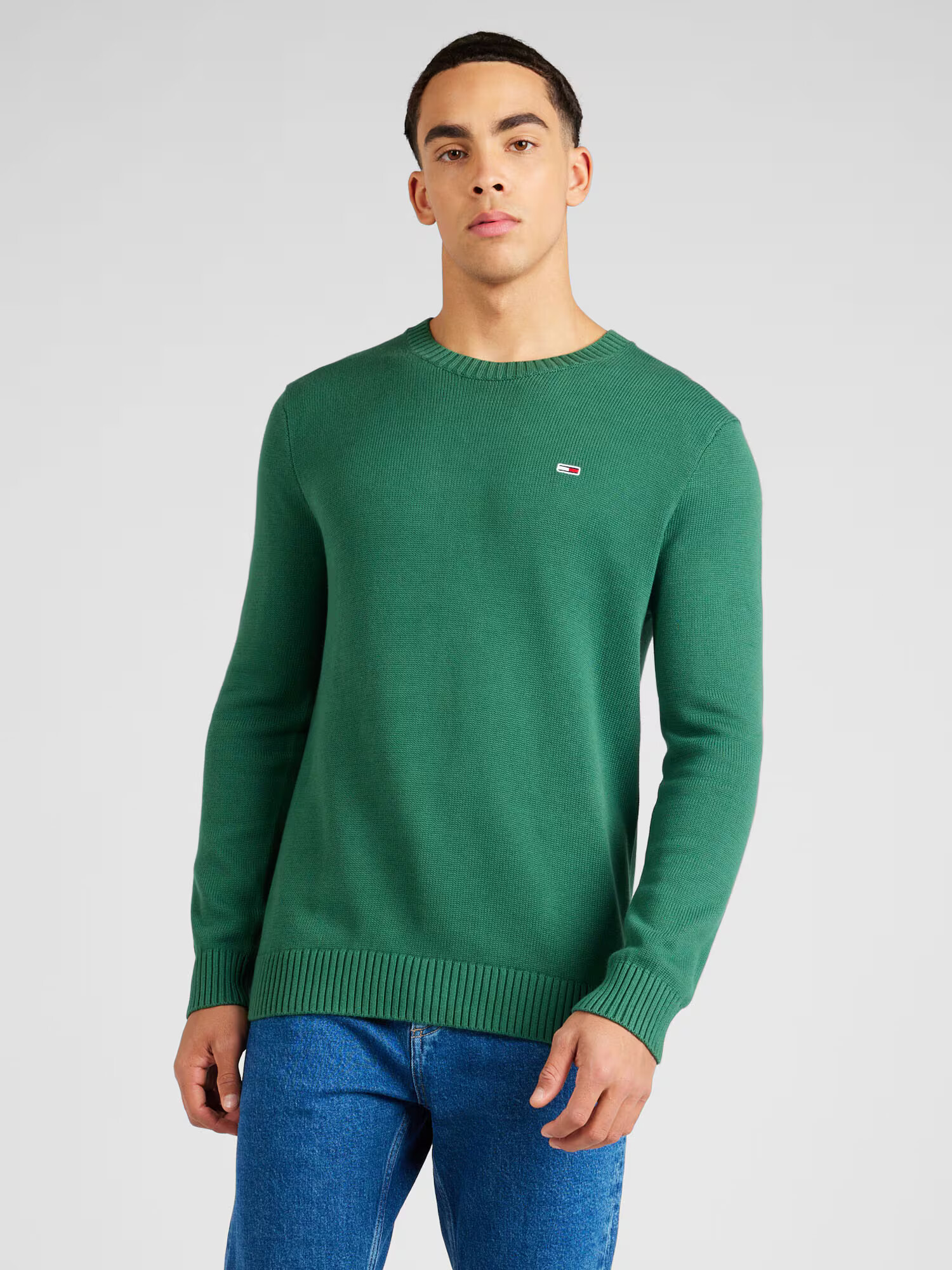 Tommy Jeans Pulover 'ESSENTIALS' bleumarin / verde / roșu / alb - Pled.ro