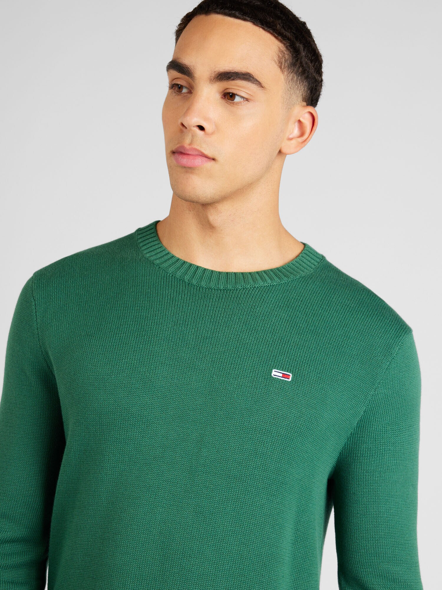 Tommy Jeans Pulover 'ESSENTIALS' bleumarin / verde / roșu / alb - Pled.ro