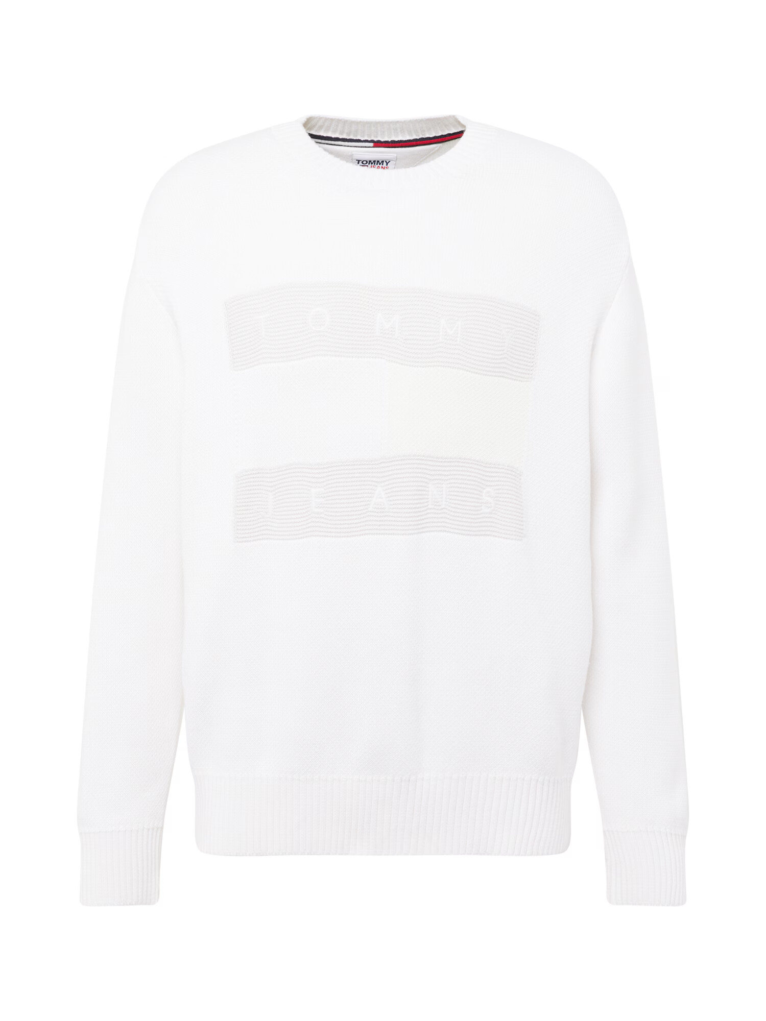 Tommy Jeans Pulover gri deschis / alb - Pled.ro