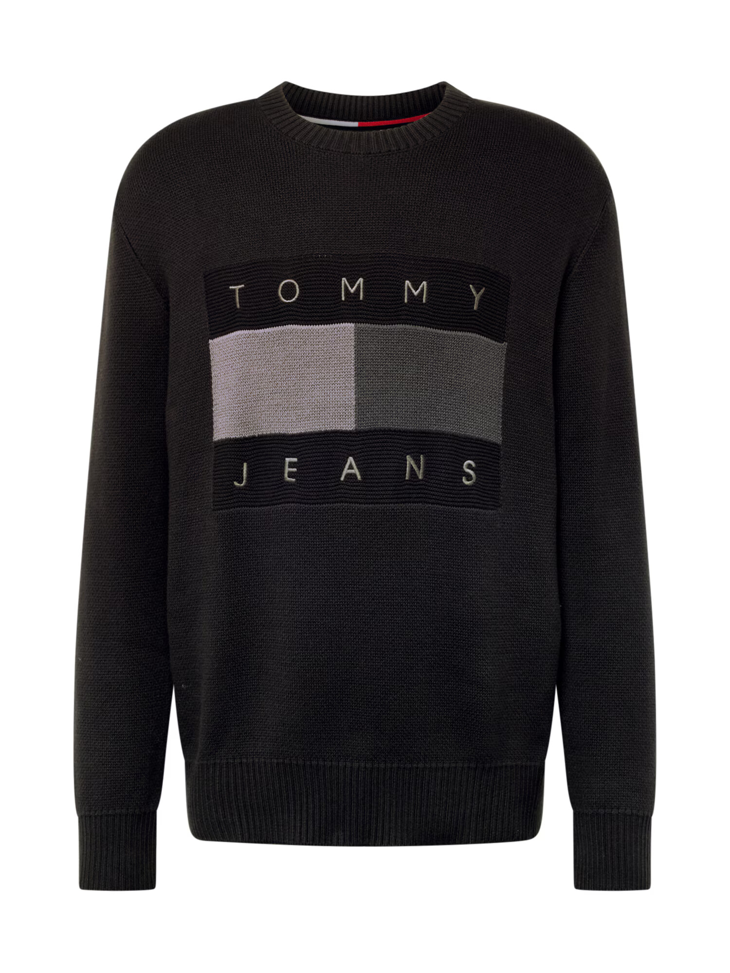 Tommy Jeans Pulover gri metalic / gri închis / negru / alb - Pled.ro