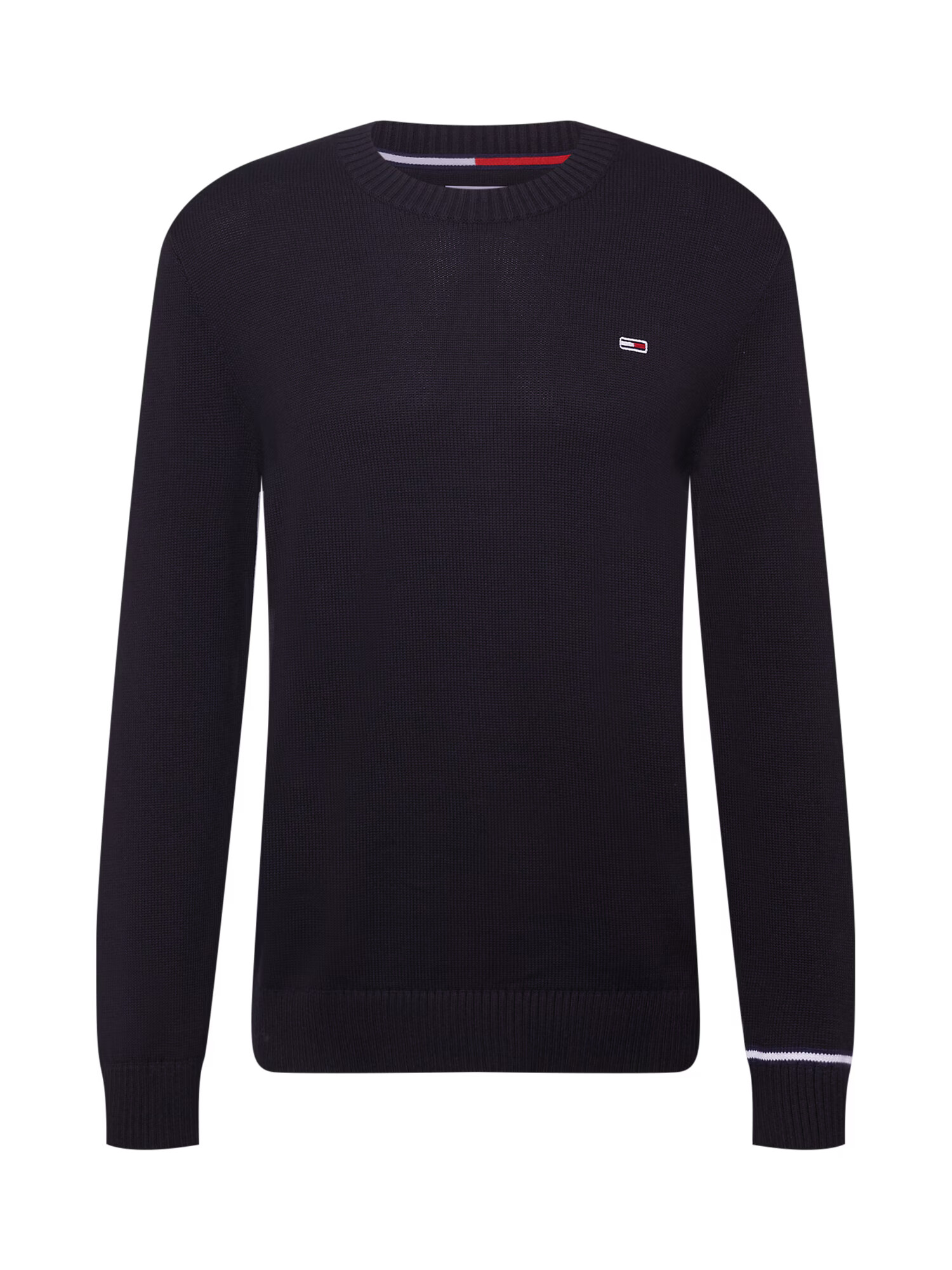 Tommy Jeans Pulover 'Intarsia' roșu / negru / alb - Pled.ro