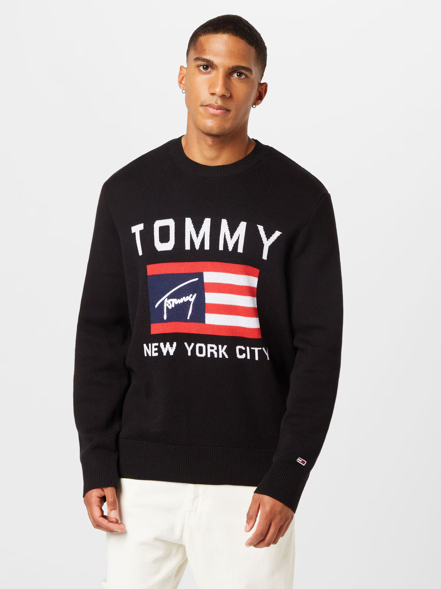 Tommy Jeans Pulover roșu / negru / alb - Pled.ro