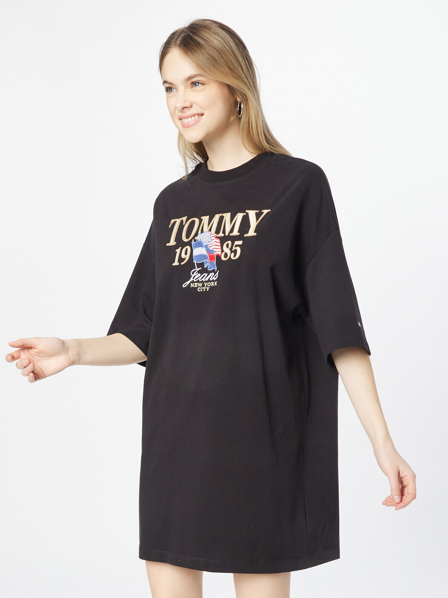 Tommy Jeans Rochie albastru / auriu / roșu / negru - Pled.ro