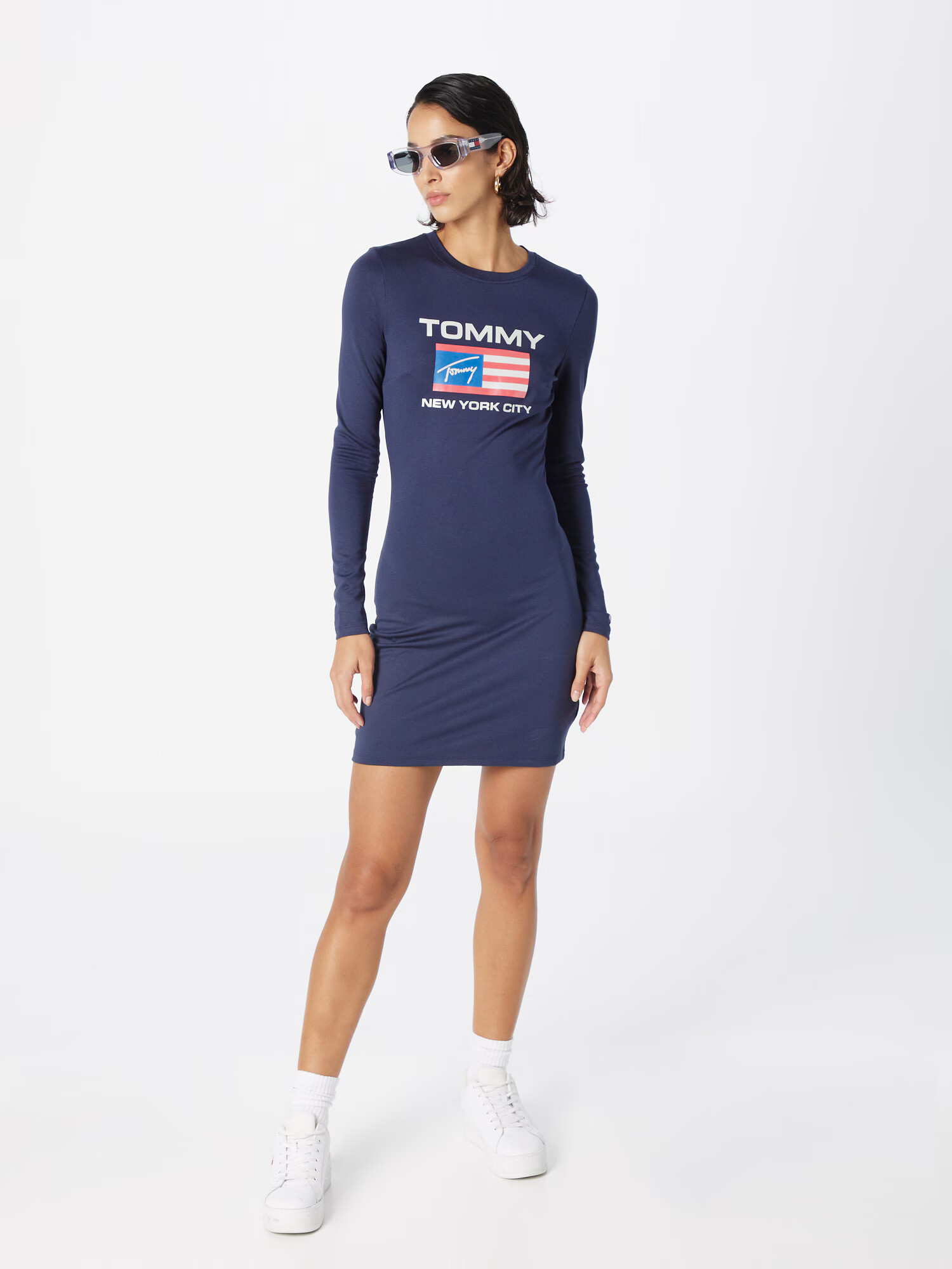 Tommy Jeans Rochie albastru / bleumarin / roșu / alb - Pled.ro