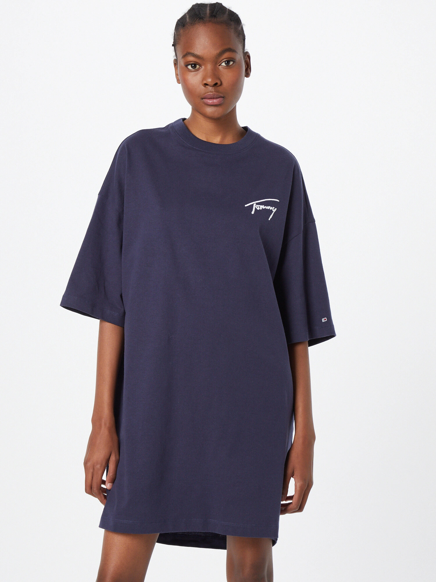 Tommy Jeans Rochie bleumarin / alb - Pled.ro