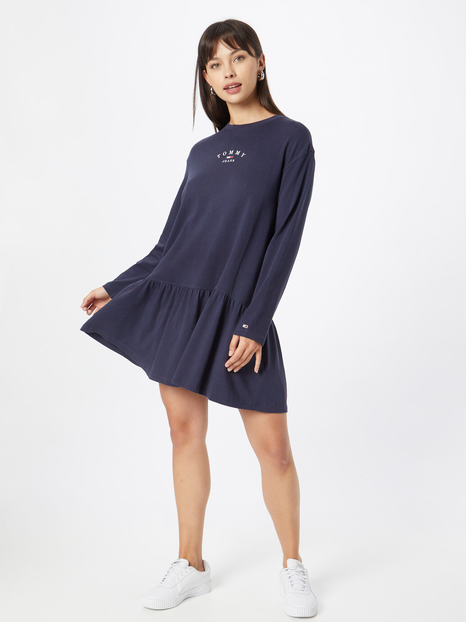 Tommy Jeans Rochie bleumarin / alb - Pled.ro