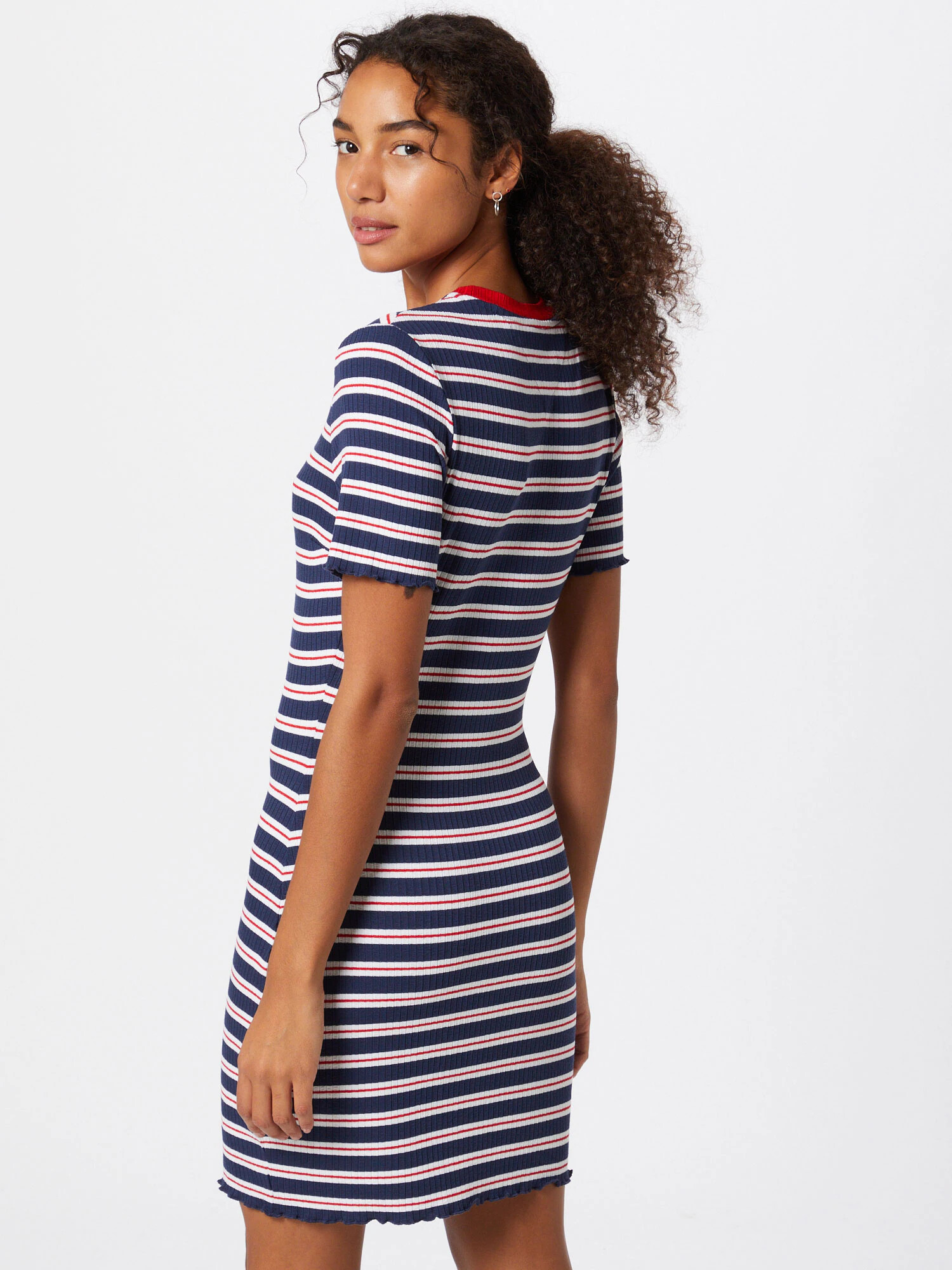 Tommy Jeans Rochie bleumarin / alb - Pled.ro