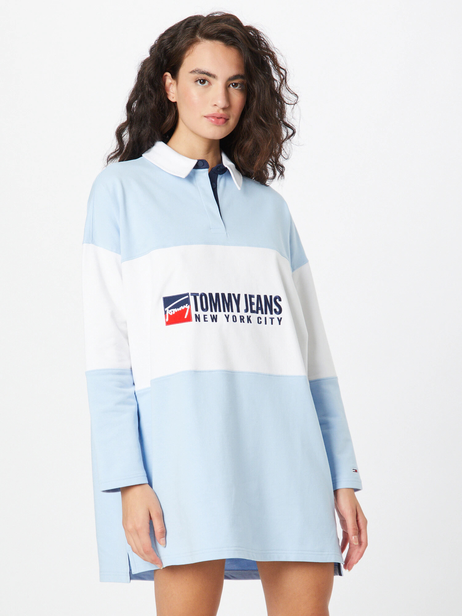 Tommy Jeans Rochie bleumarin / albastru deschis / roșu / alb - Pled.ro