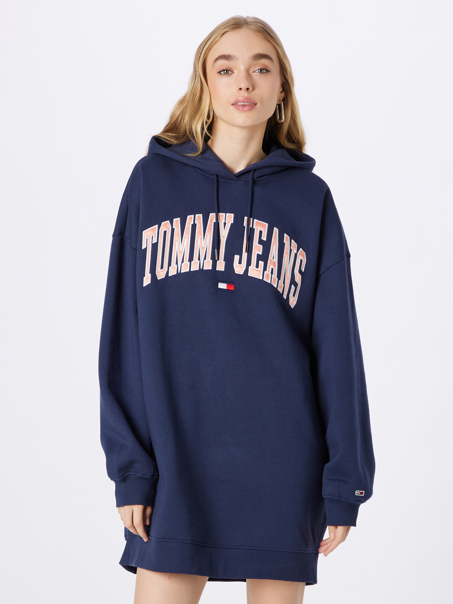 Tommy Jeans Rochie bleumarin / roz pal / roșu / alb - Pled.ro