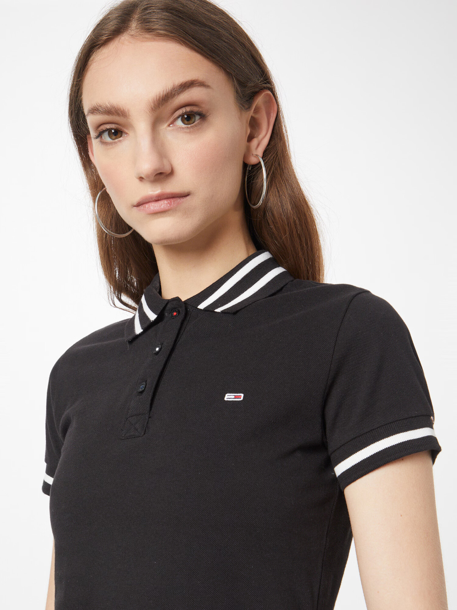 Tommy Jeans Rochie roși aprins / negru / alb - Pled.ro